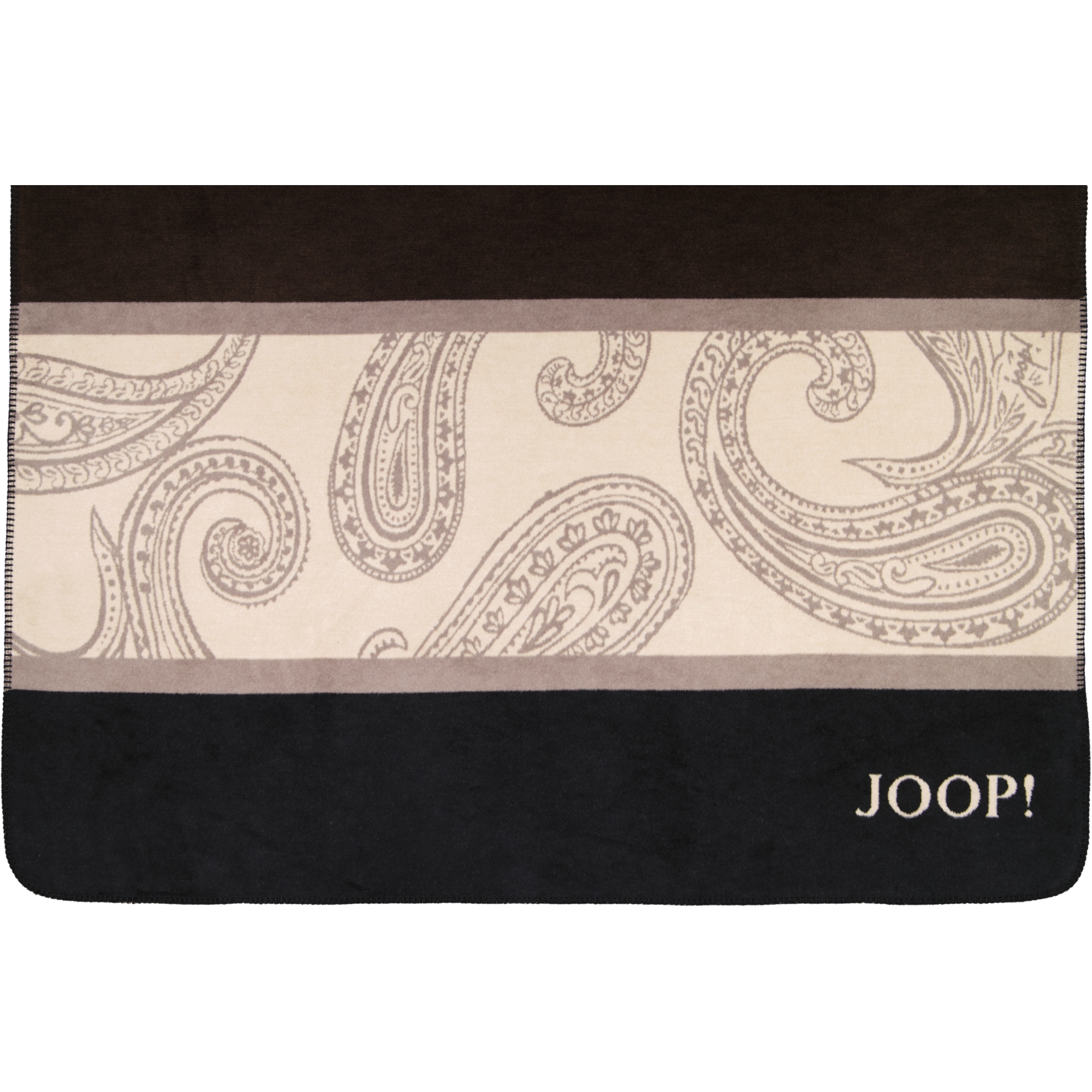 JOOP! Wohndecken Paisley Stripes Schwarz - 150x200 cm