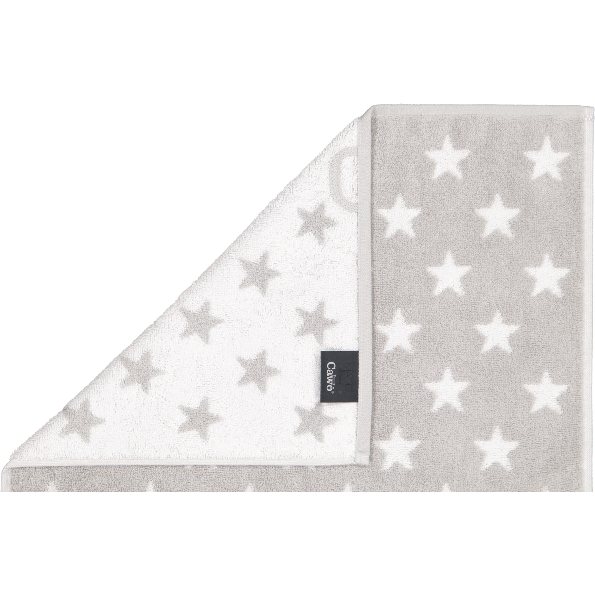Cawö Handtücher NEW STARS Sterne klein 6261 platin/weiß - 76 - Gästetuch 30x50 cm