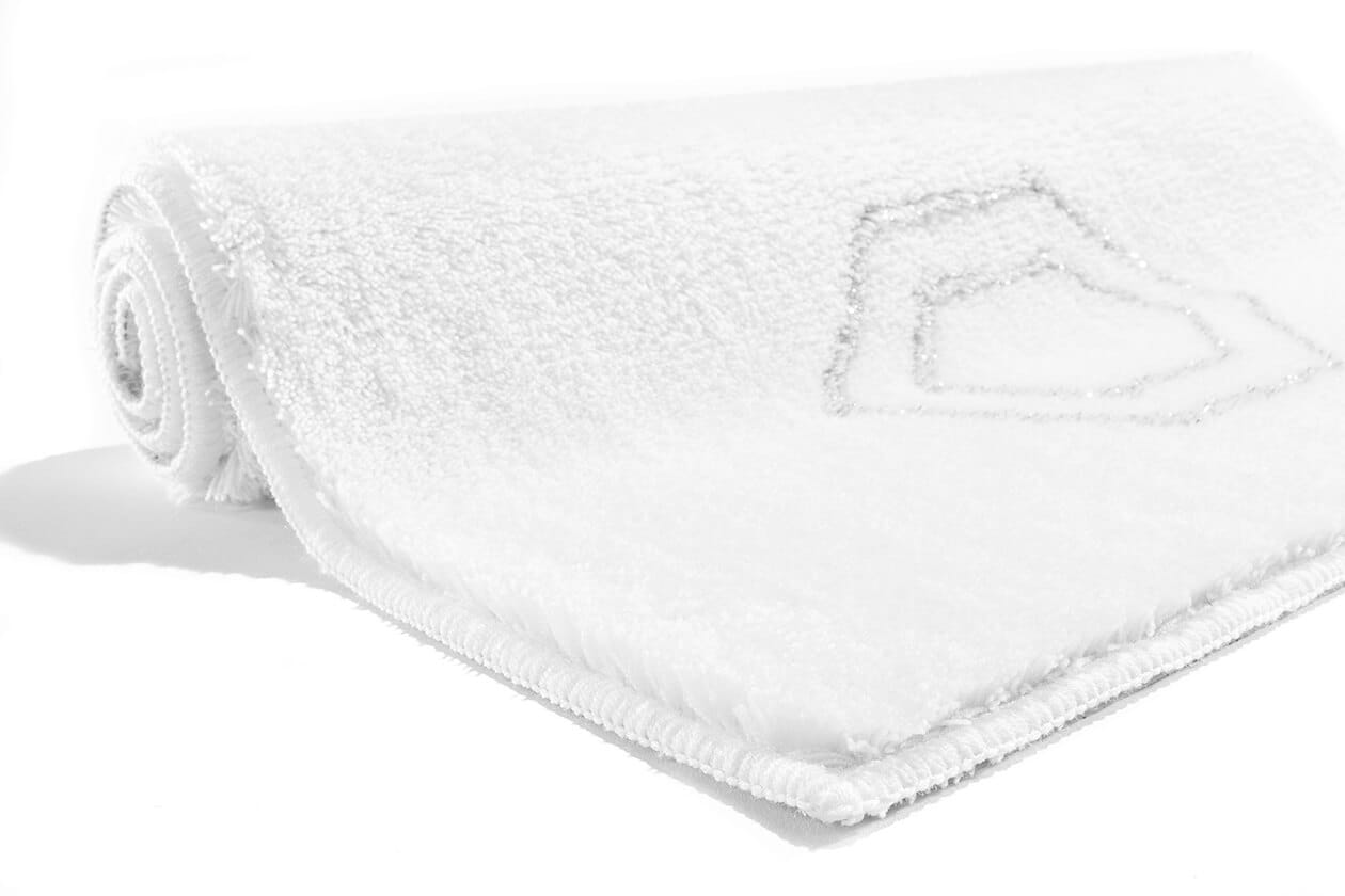 Rhomtuft RHOMY - Badteppich Elegance 259 - Farbe: weiß/silberlurex - 151