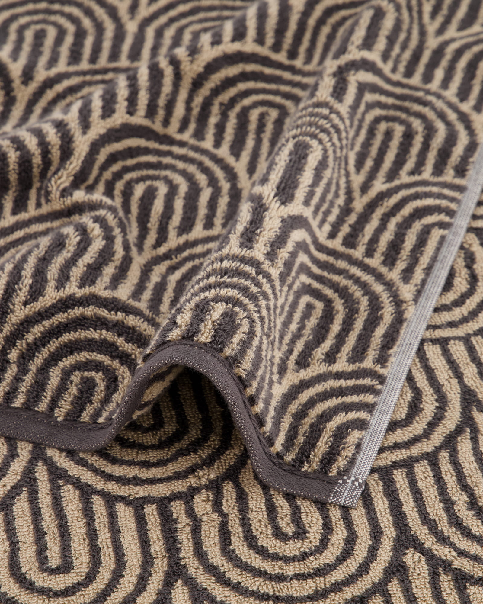 Cawö Handtücher Maison Bögen 6268 basalt - 37 - Handtuch 50x100 cm