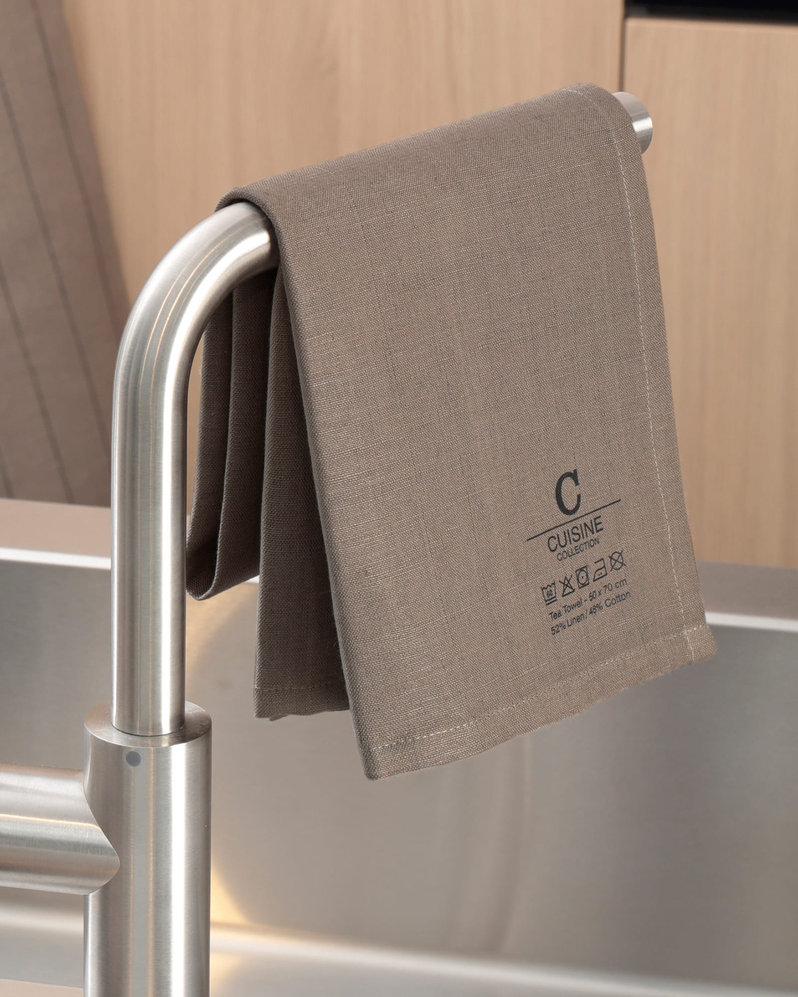 Cawö Home Geschirrtücher Cuisine Nature Uni 531 muskat - 33 - 50x70 cm