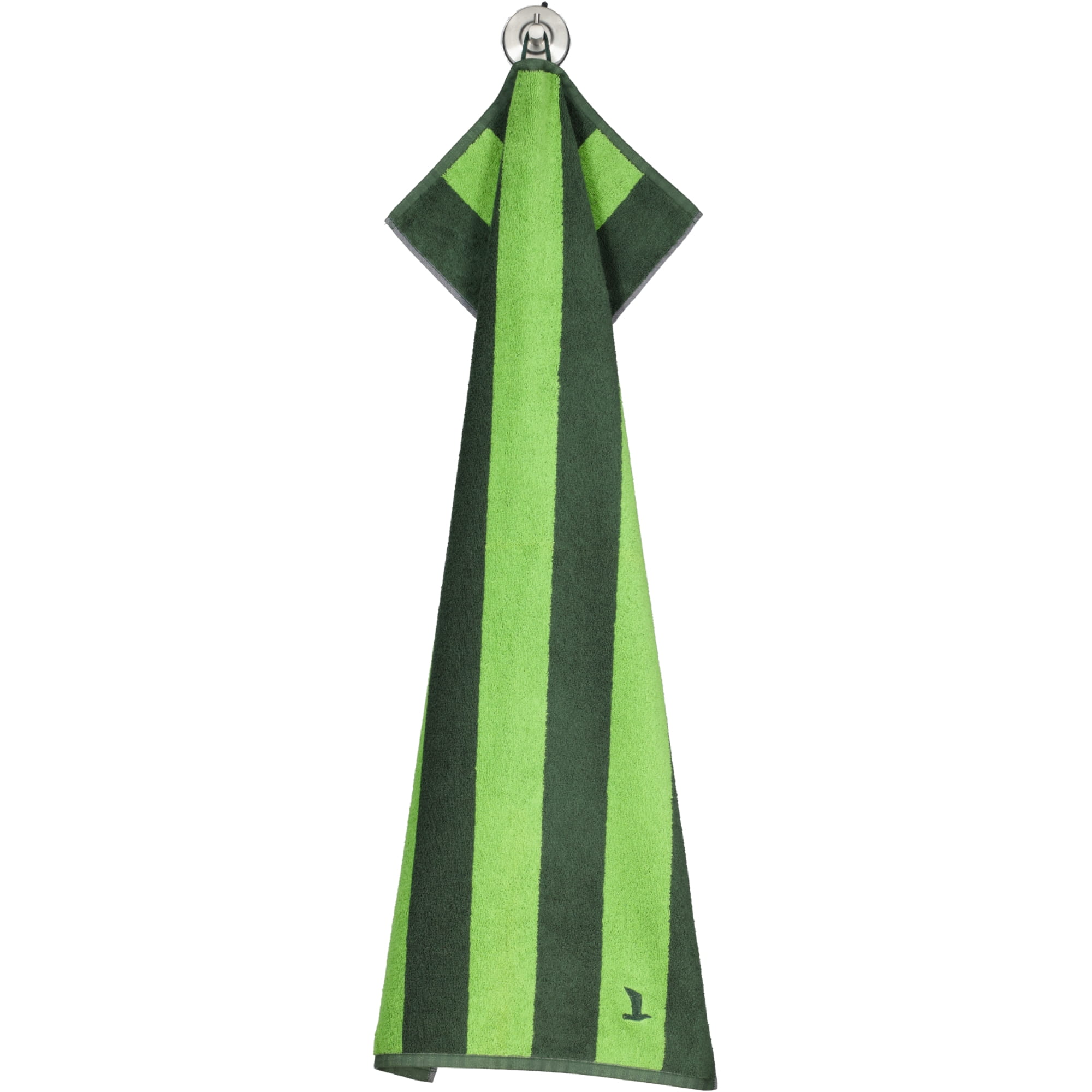 Möve Handtücher Superwuschel Blockstreifen cypress/peridot - 062 - Handtuch 50x100 cm