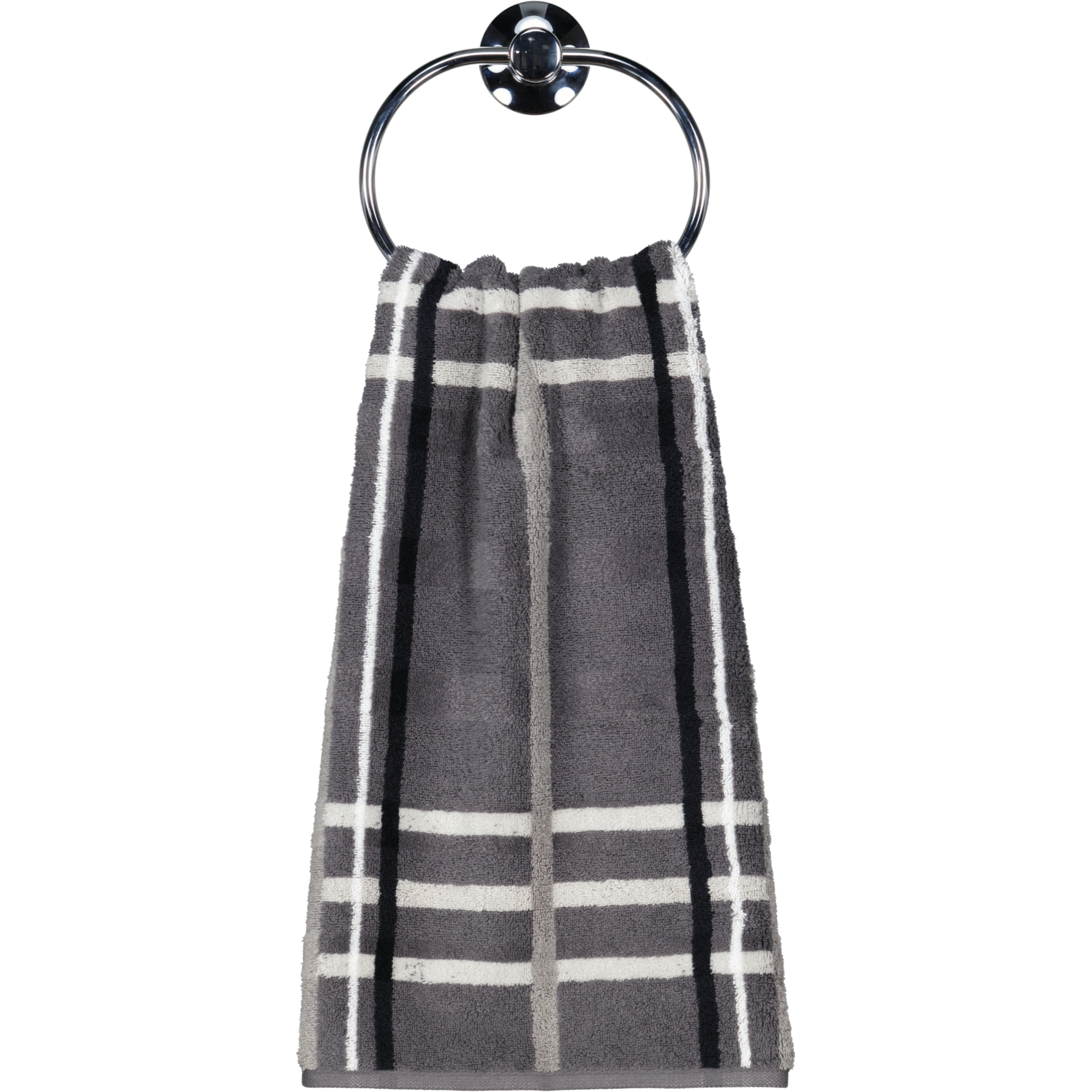 Cawö Handtücher Noblesse Check 1089 anthrazit - 77 - Handtuch 50x100 cm
