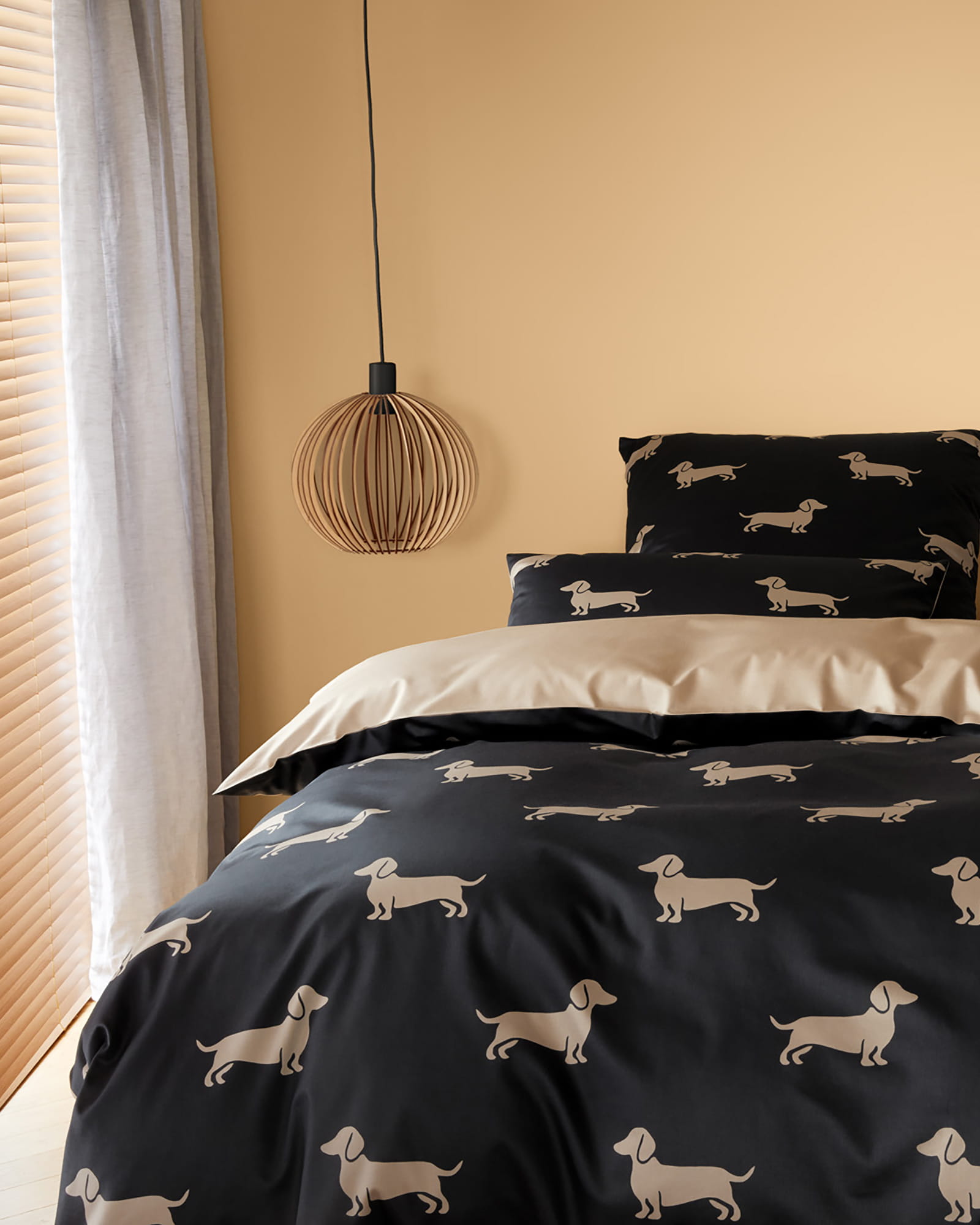 elegante Bettwäsche WE LOVE DOGS Dogs 24540 Schwarz-Beige - 9