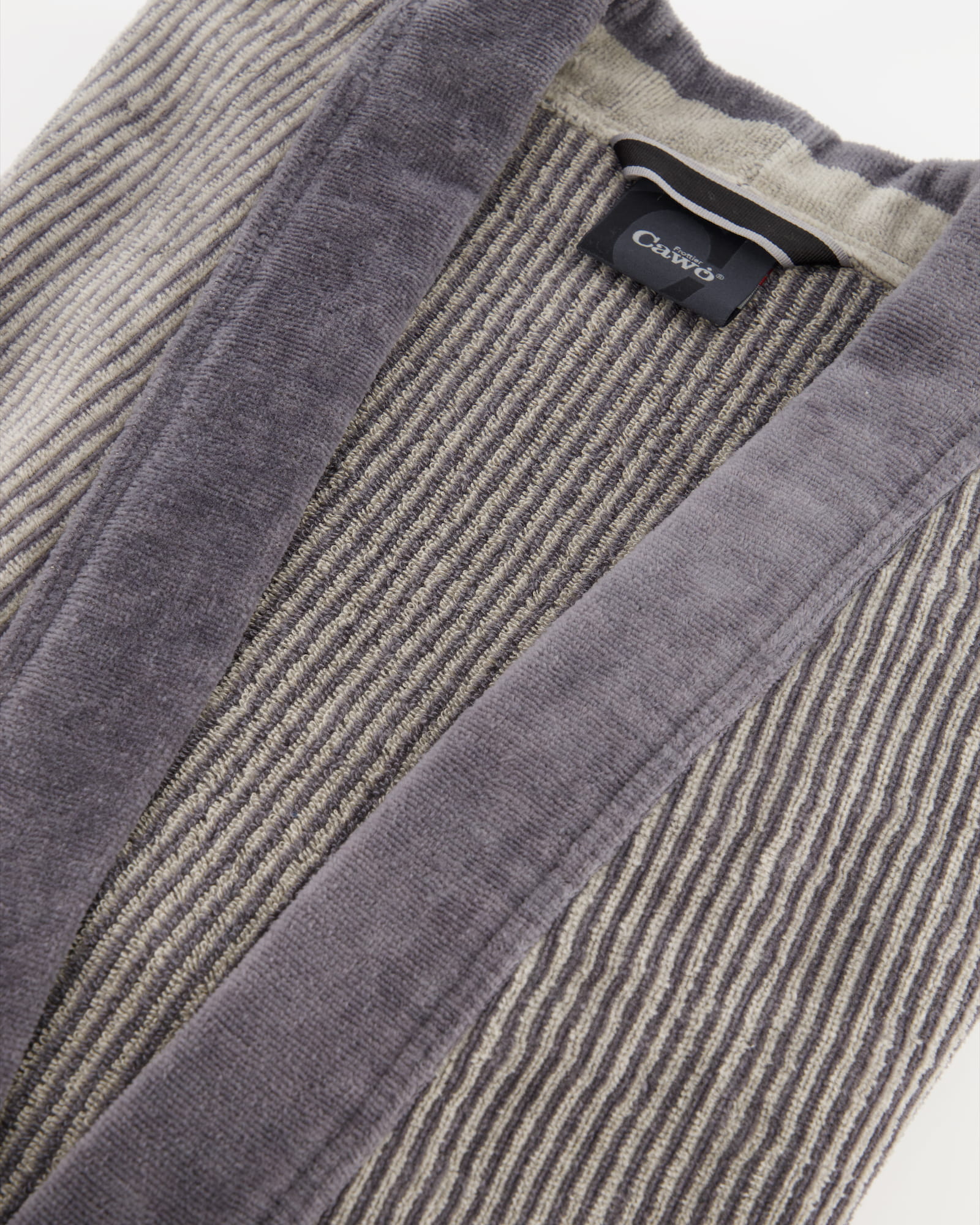 Cawö Bademäntel Herren Kimono Luxury Home 5840 stein - 37