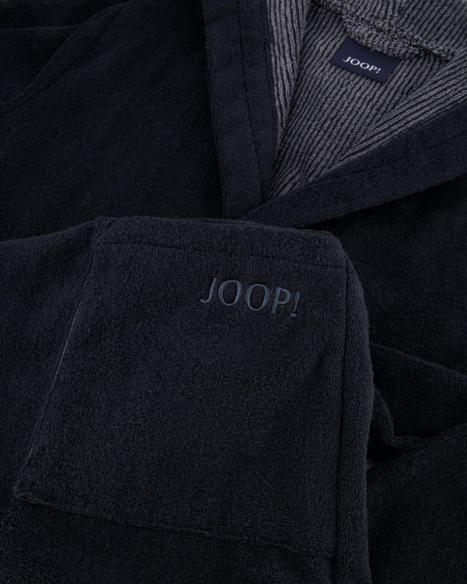 JOOP! Classic - Damen Bademantel - Kapuze 1617 - Farbe: 97 - schwarz