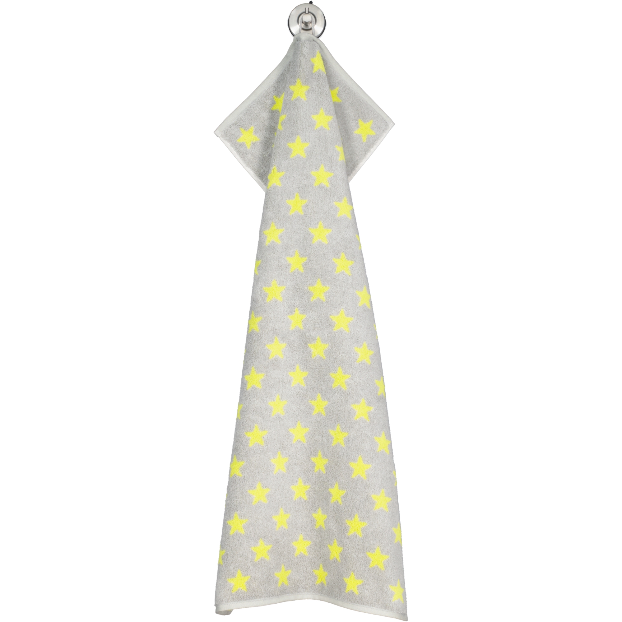 Cawö Handtücher NEW STARS Sterne klein 6261 platin/lime - 75 - Handtuch 50x100 cm