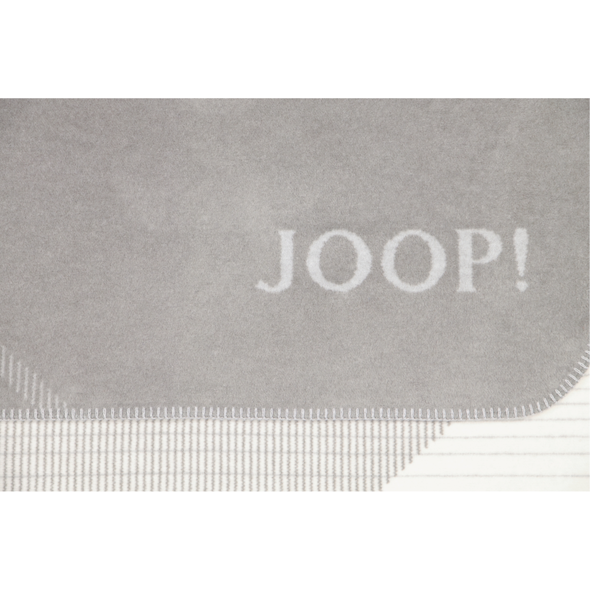 JOOP! Wohndecke Checks - Größe: 150x200 cm - Farbe: Silber-Natur