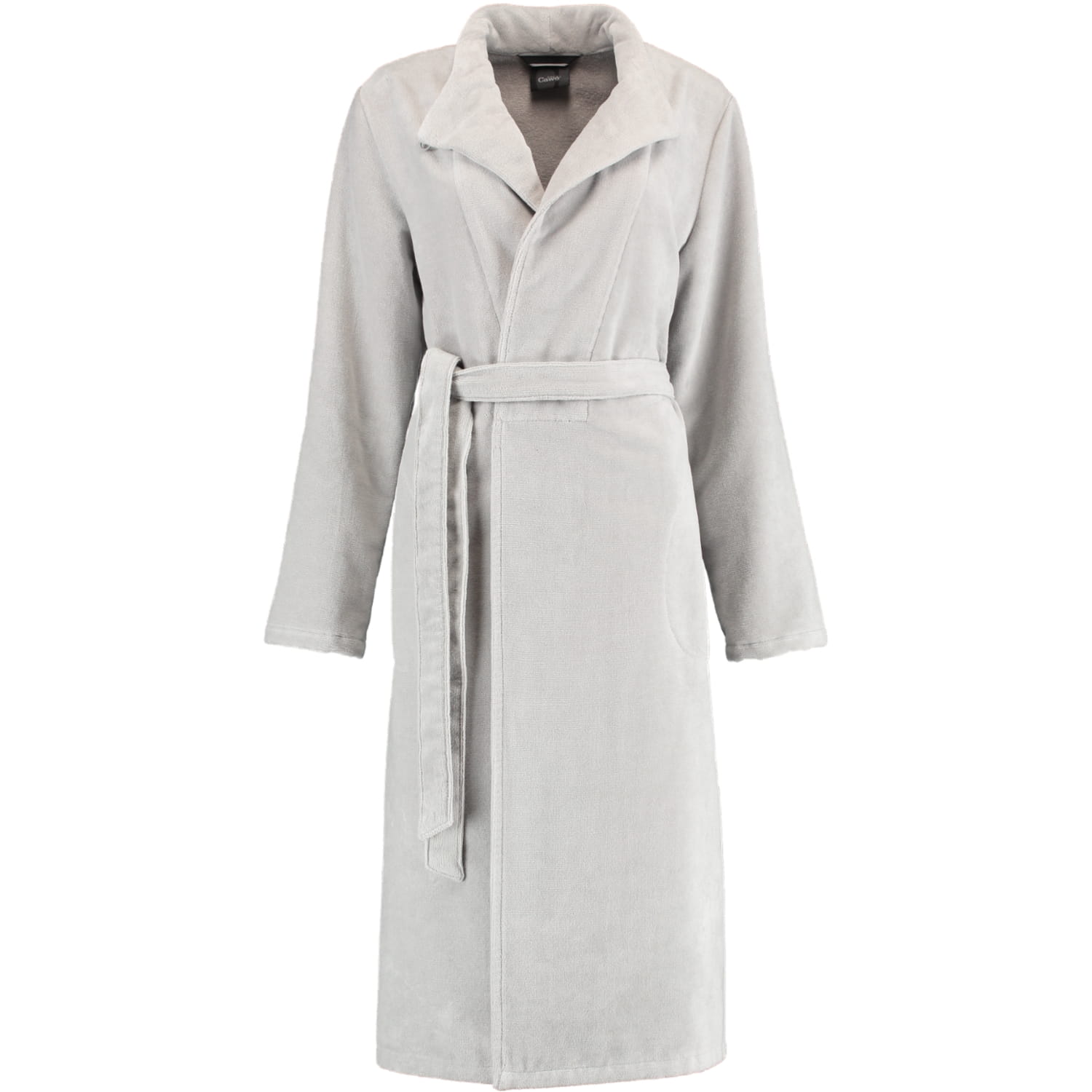 Cawö Damen Bademantel 3346 Spatenkragen - Farbe: silber - 713
