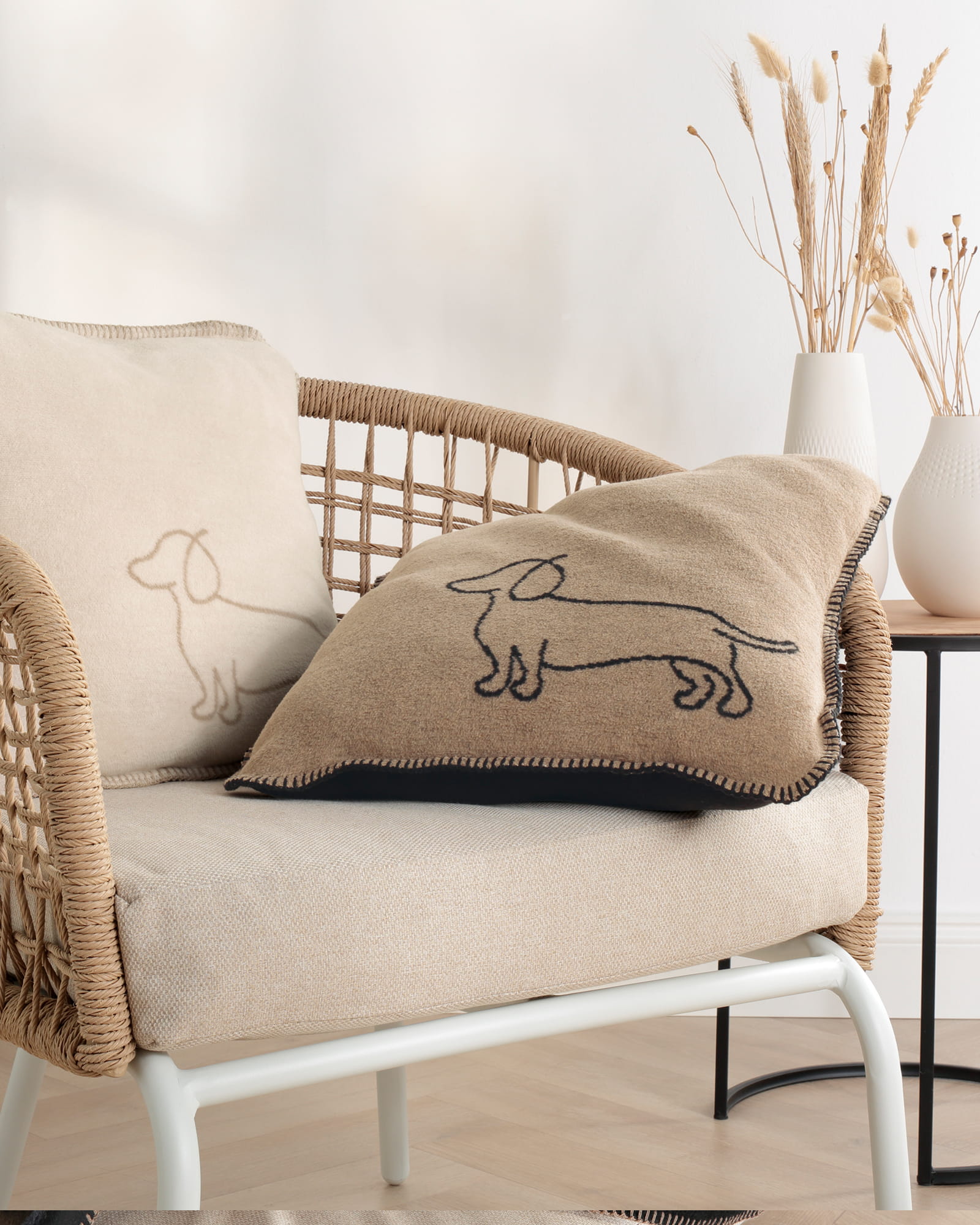 Cawö Home Geschirrtücher Cuisine WE LOVE DOGS 6246 schwarz/beige - 93 - 50x70 cm