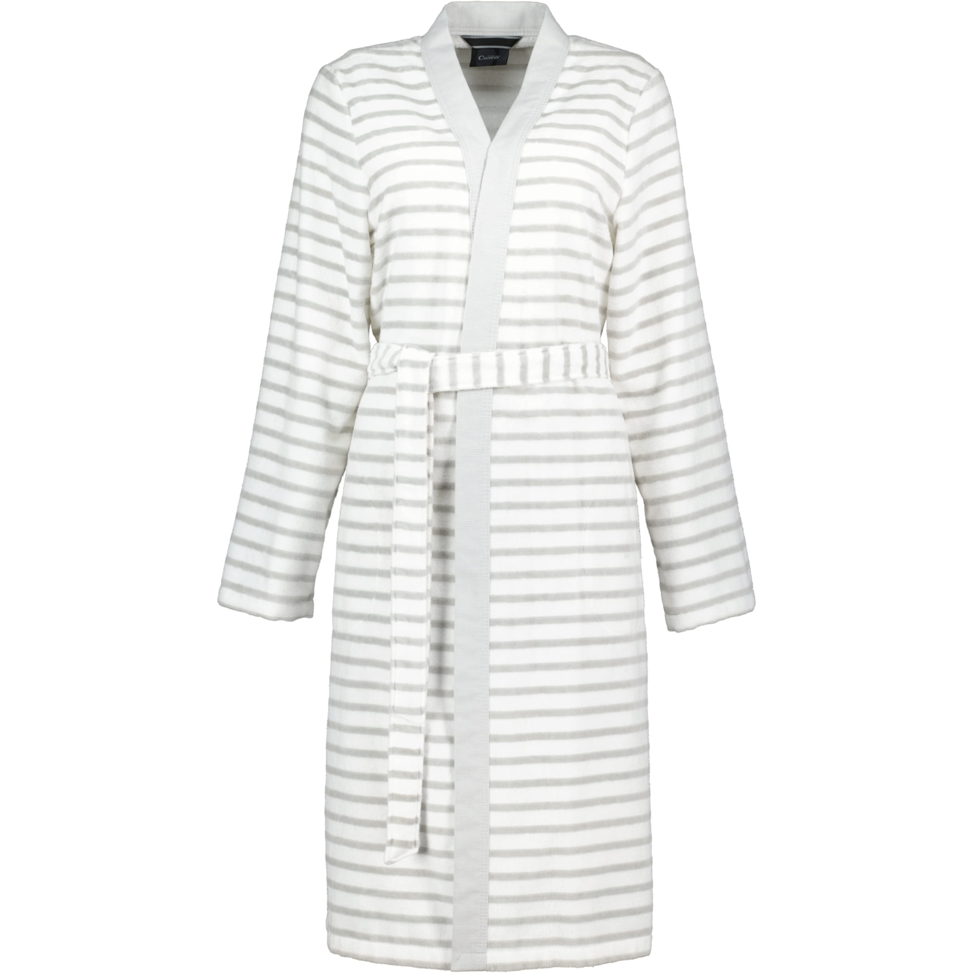 Cawö - Damen Bademantel Kimono Breton 6595 - Farbe: silber - 76