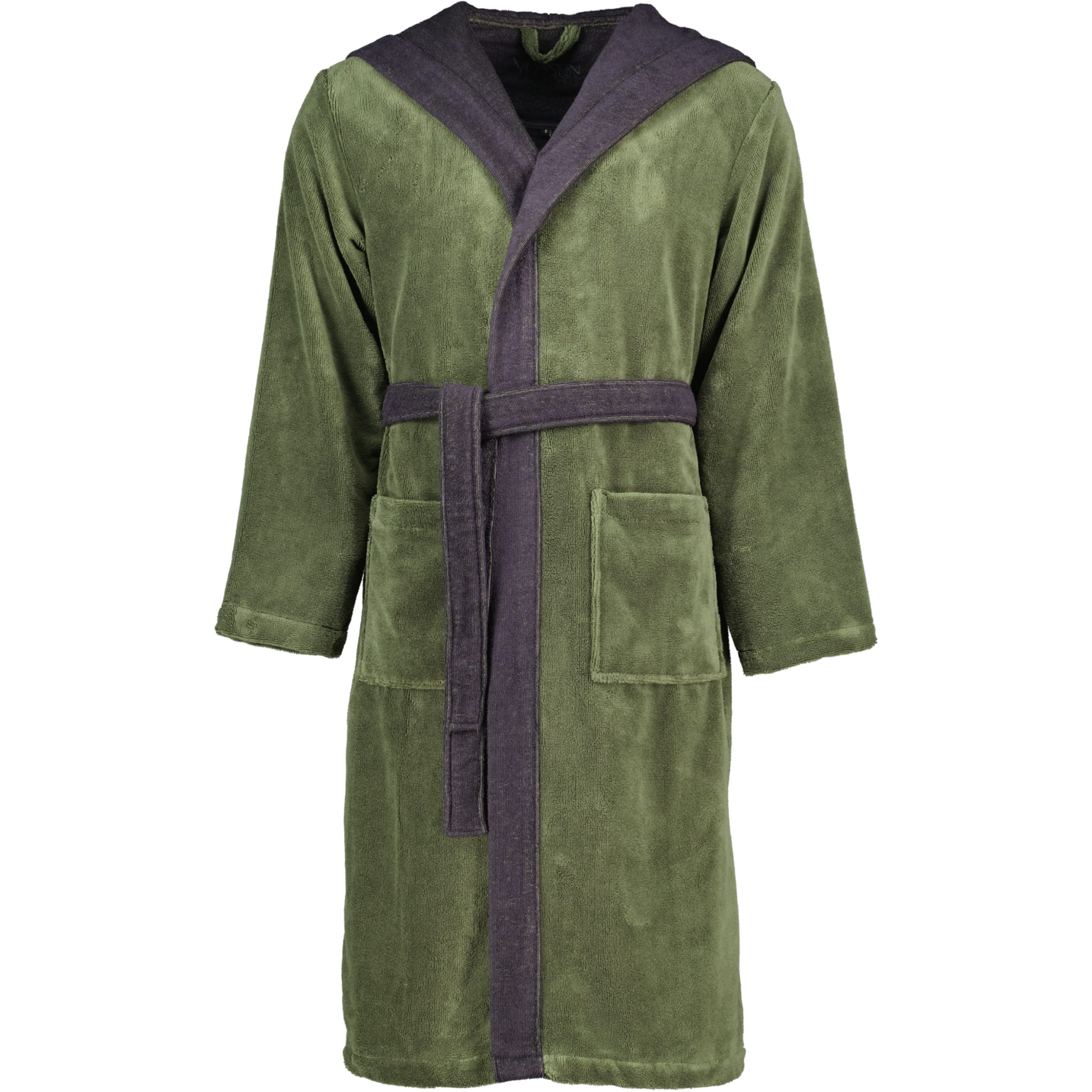 Vossen Bademäntel unisex Kapuze Poppy mud green/anthrazit - 0032