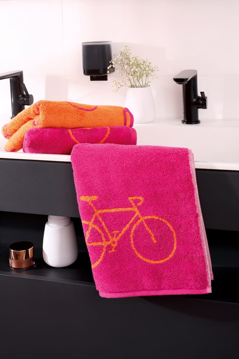 Cawö Handtücher VELO EDITION Fahrrad 6298 pink - 23 - Duschtuch 70x140 cm