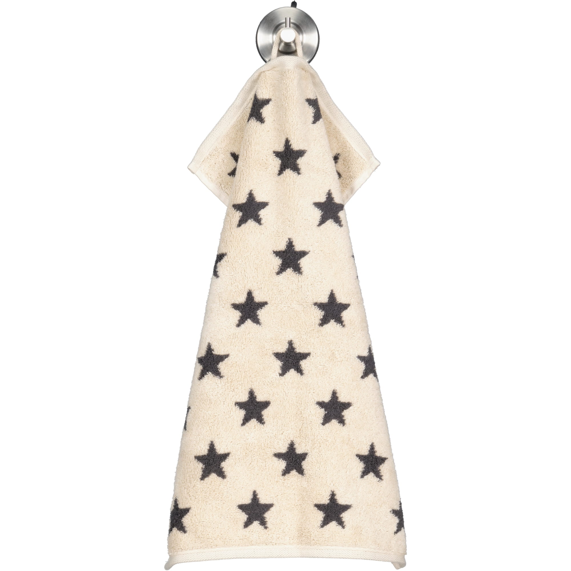 Cawö Handtücher NEW STARS Sterne klein 6261 beige/basalt - 37 - Gästetuch 30x50 cm
