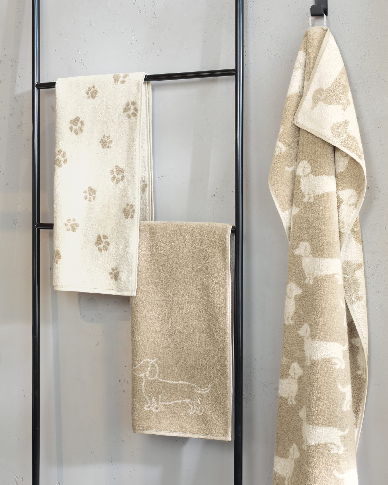 elegante Kissenbezüge WE LOVE DOGS Companion 24542 Natur-Beige - 7 - Nacken-Kissen 40x40 cm