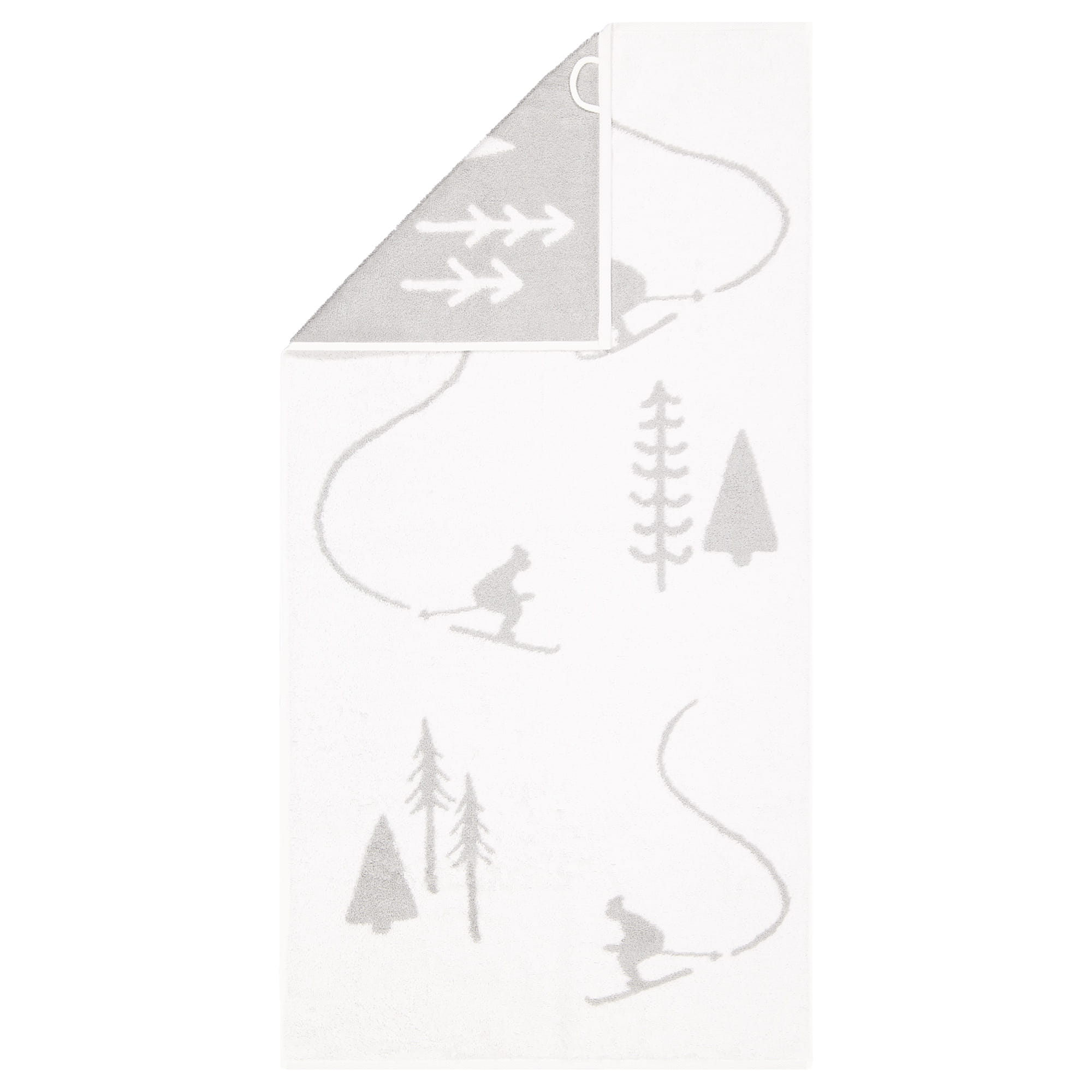 Cawö Handtücher WINTER EDITION Skifahrer 6272 weiß/platin - 67