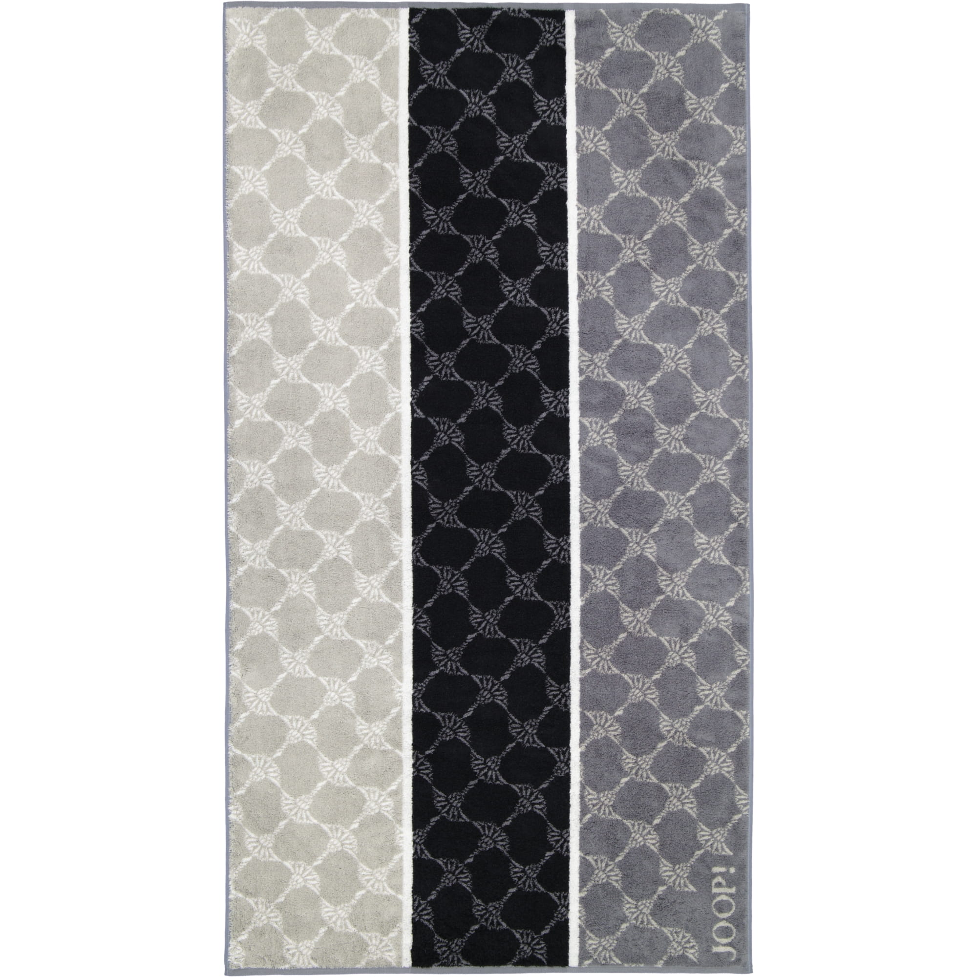 JOOP! Signature Cornflower Stripes 1657 - Farbe: Schwarz - 97 - Duschtuch 80x150 cm