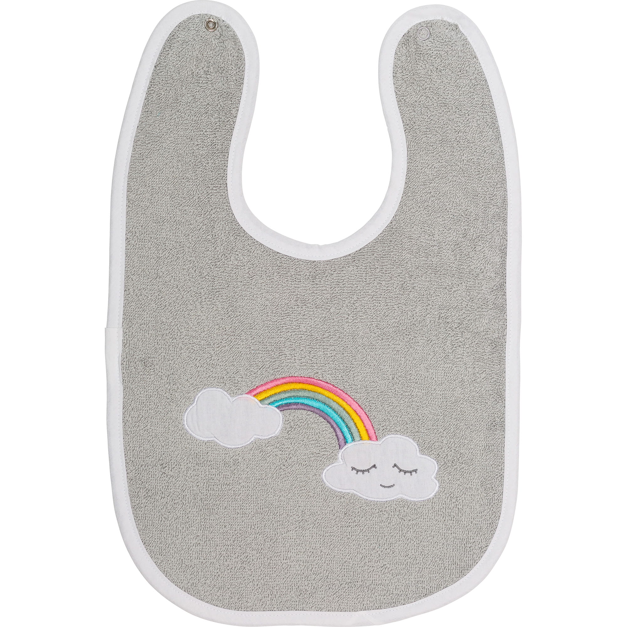 Smithy Wolkenweich Regenbogen - Lätzchen 24 x 24 cm - Farbe: grau (1805064)