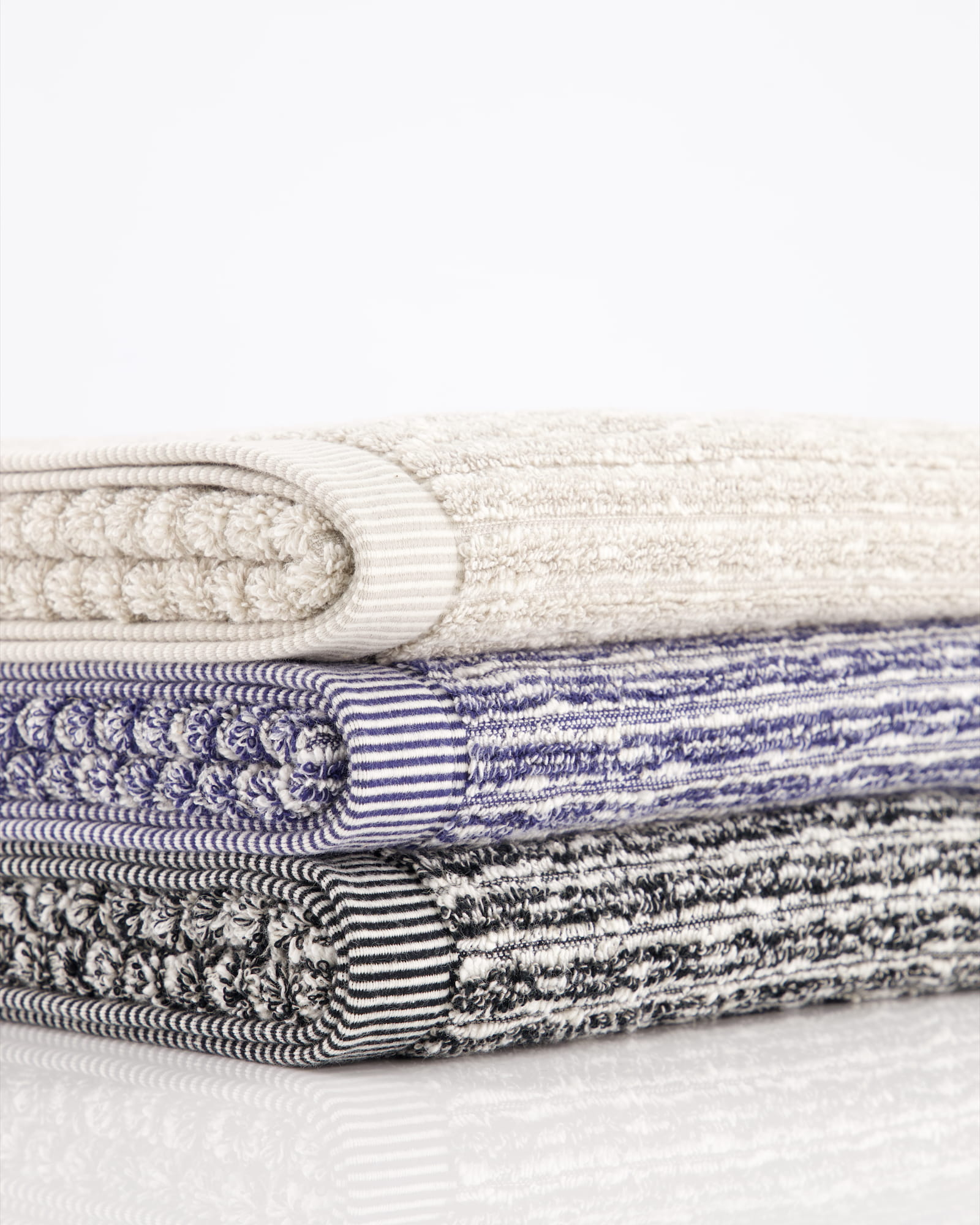Möve Handtücher Brooklyn Pinstripe nature/deep sea - 042 - Handtuch 50x100 cm