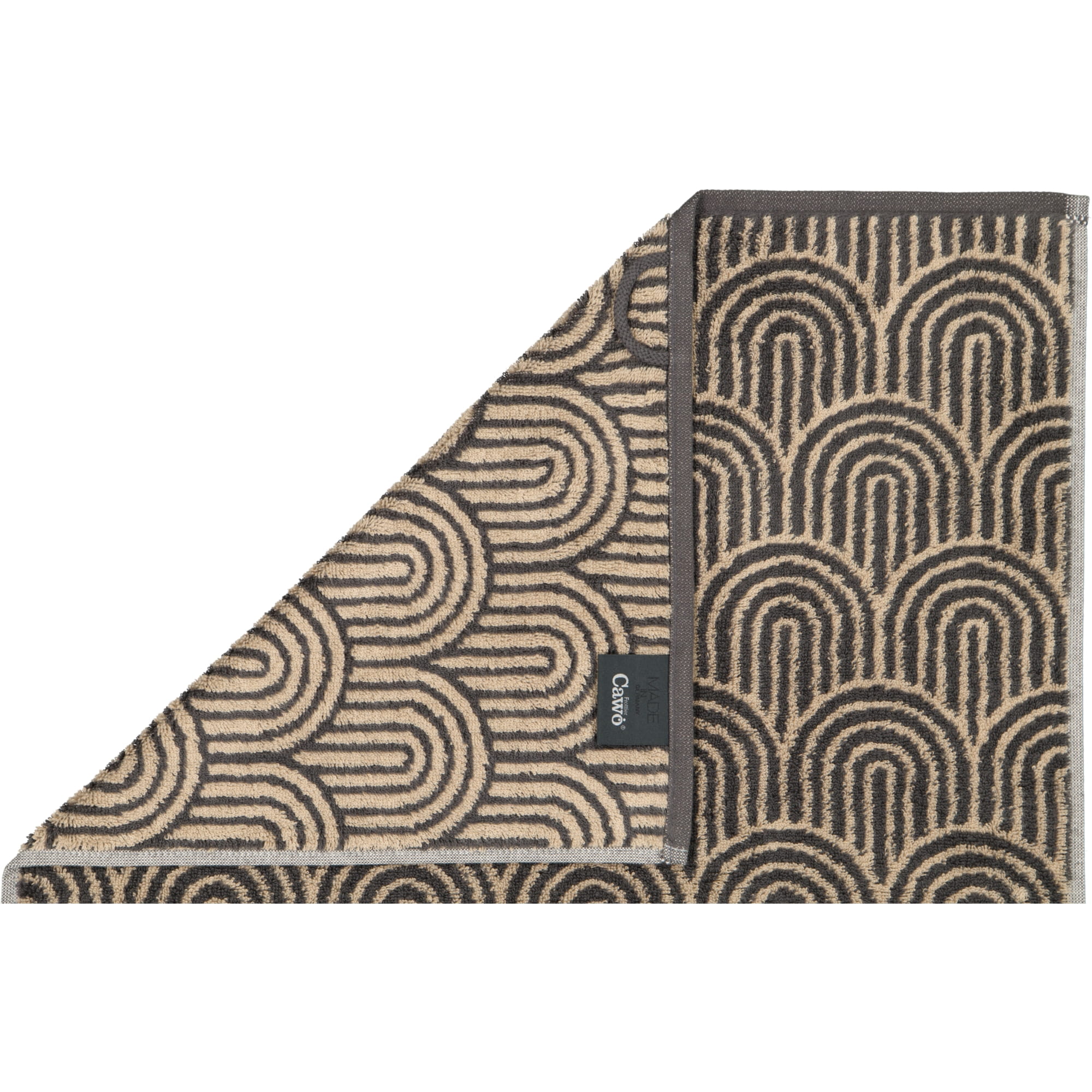 Cawö Handtücher Maison Bögen 6268 basalt - 37 - Handtuch 50x100 cm