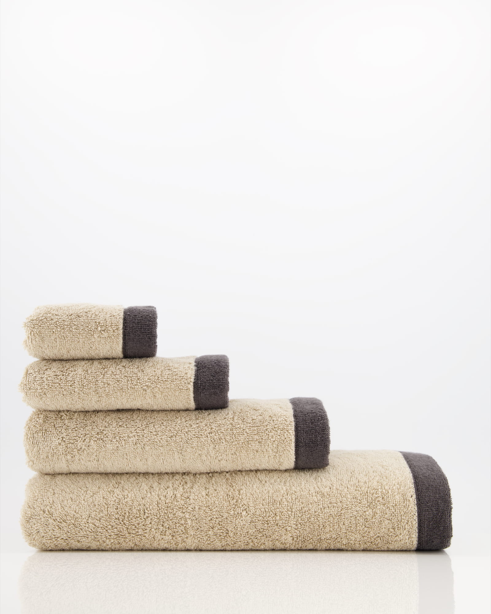 Cawö Handtücher Lifestyle Splash 7071 leinen/basalt - 37 - Seiflappen 30x30 cm