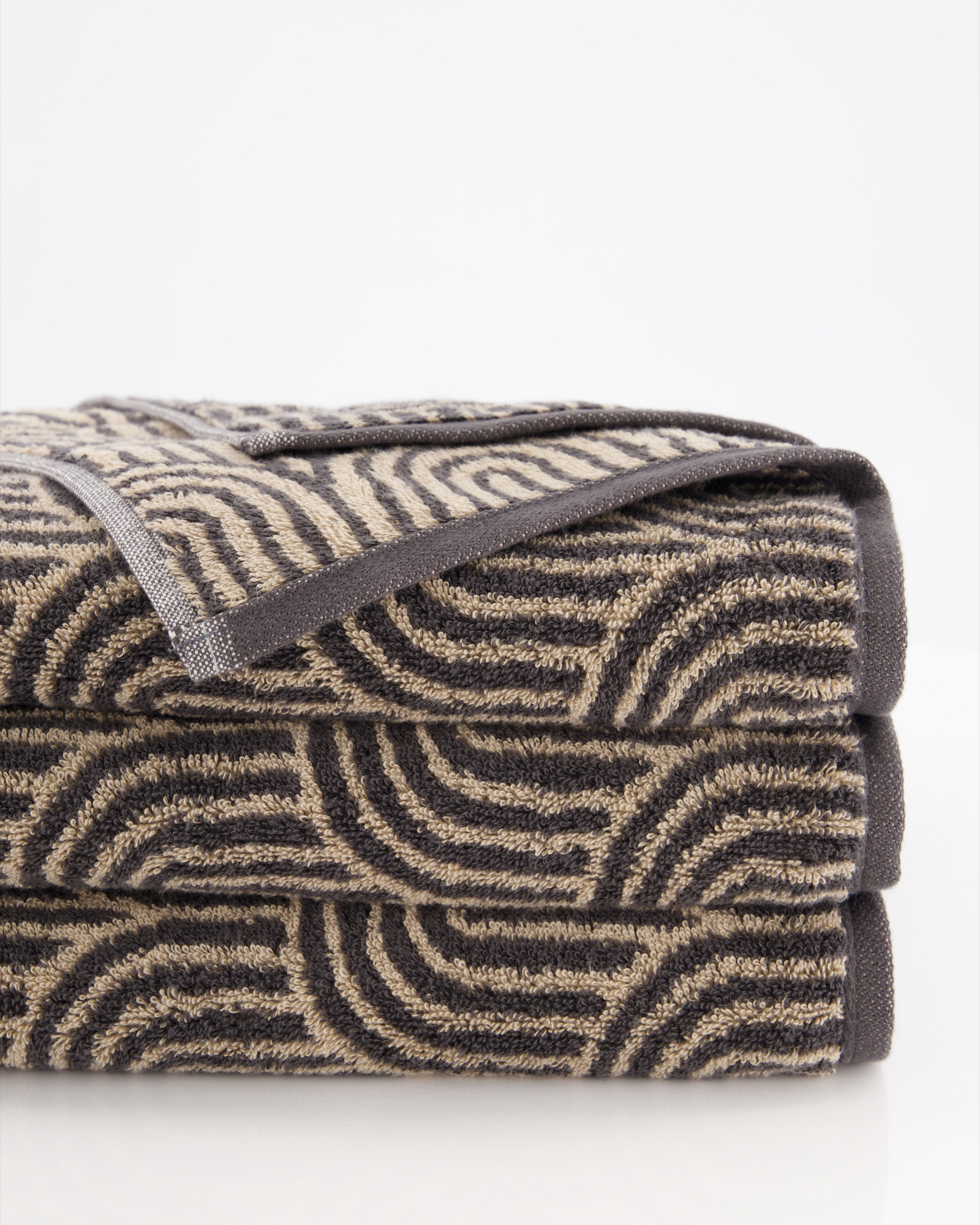 Cawö Handtücher Maison Bögen 6268 basalt - 37 - Handtuch 50x100 cm
