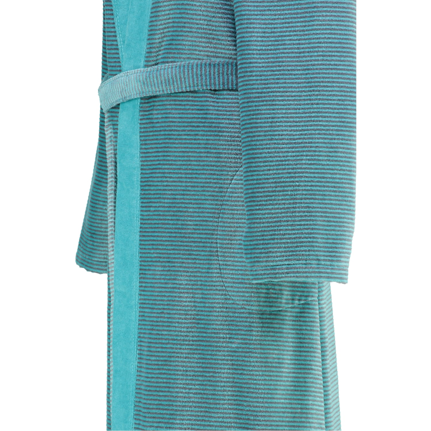 Cawö - Damen Bademantel Two-Tone Kimono 6431- Farbe: türkis - 47