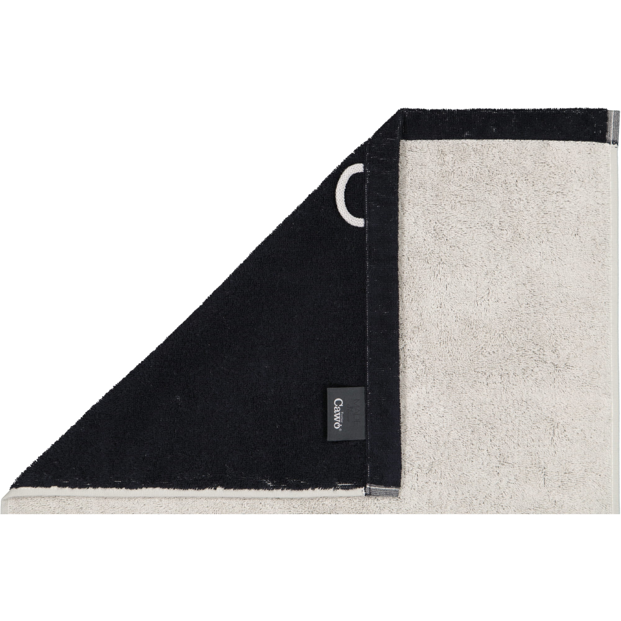 Cawö Handtücher Lifestyle Splash 7071 platin/schwarz - 79 - Seiflappen 30x30 cm