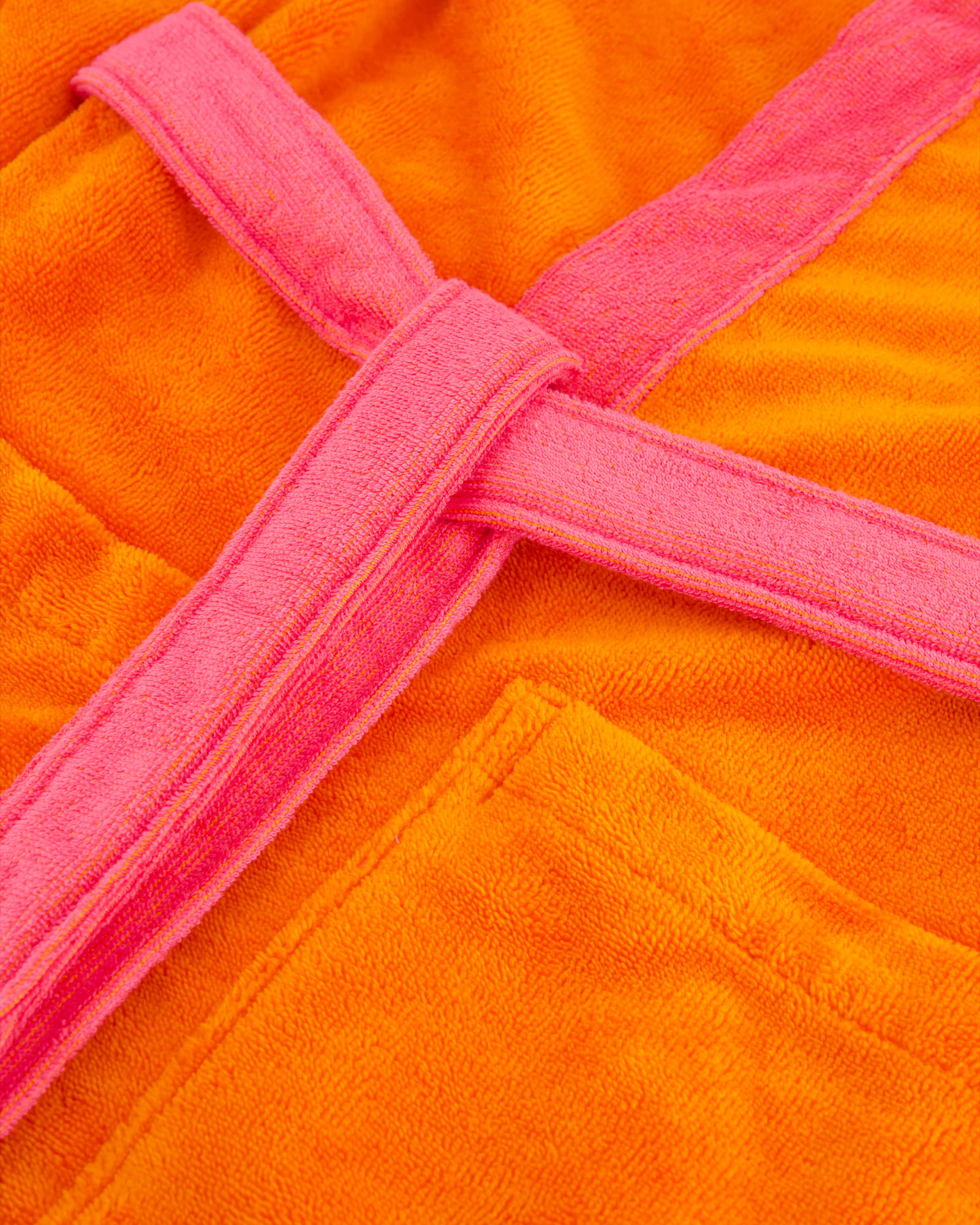 Vossen Bademäntel unisex Kapuze Poppy electric orange/prim rose - 0033 - XL