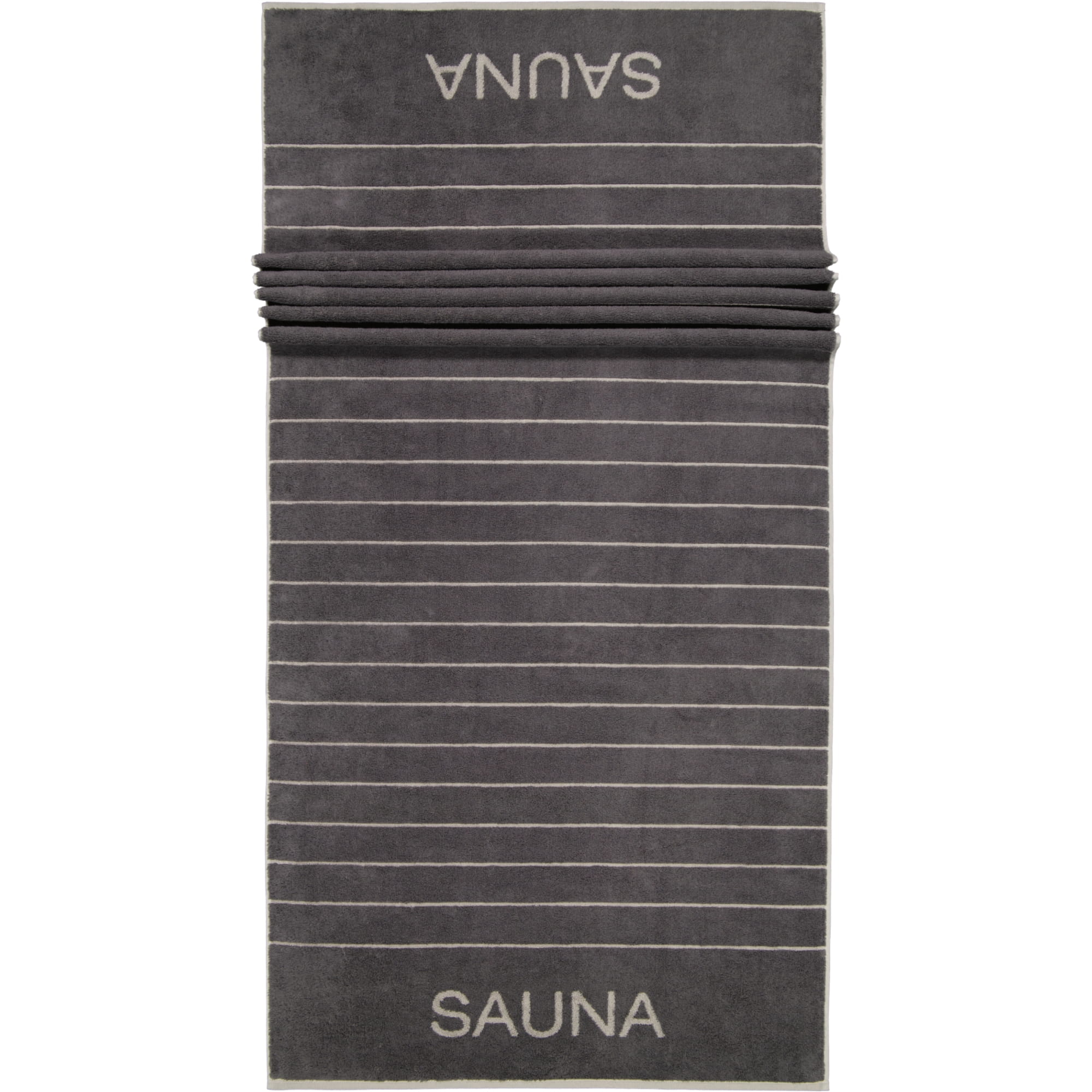 Cawö Saunatücher Balance Doubleface 6237 anthrazit - 73 - 80x200 cm