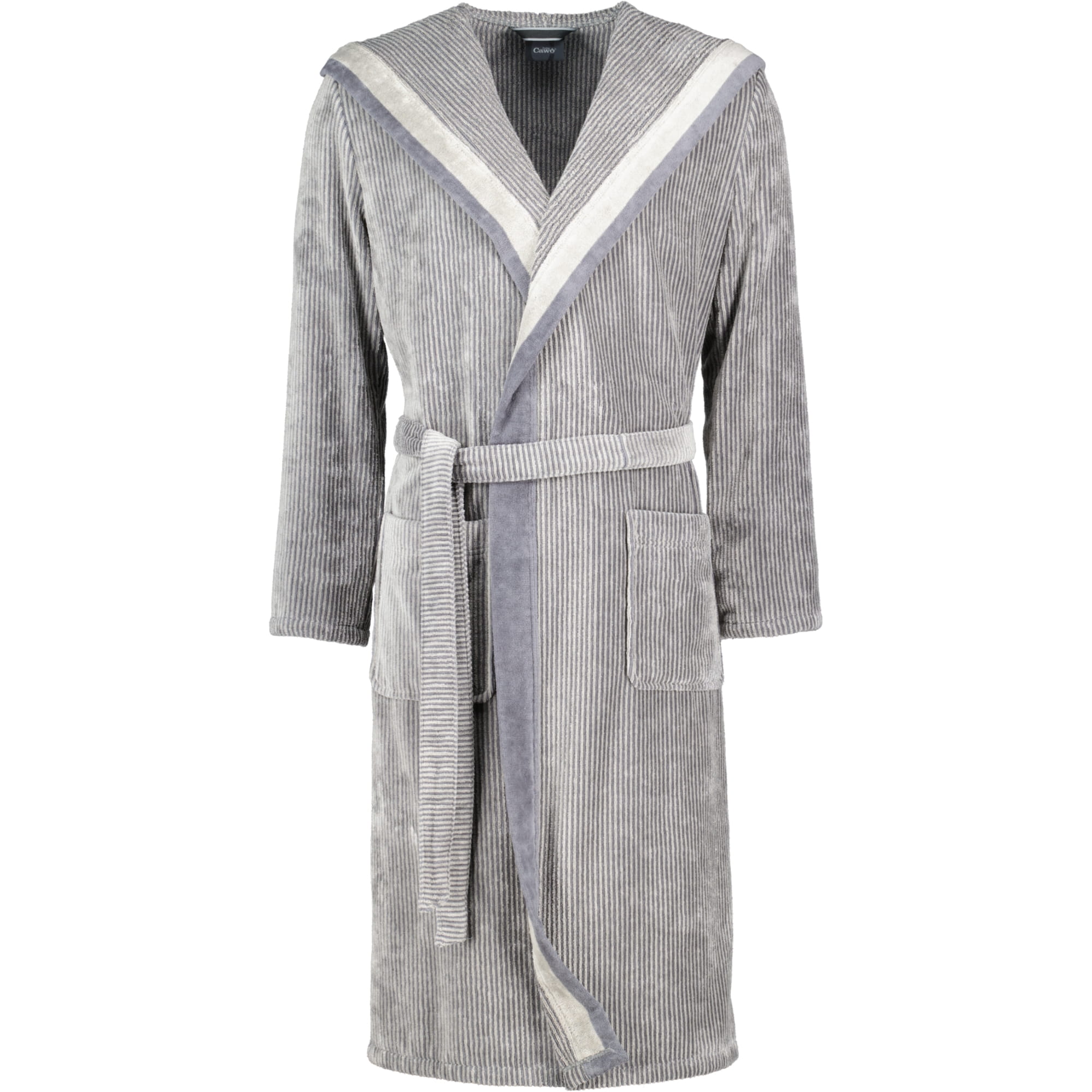 Cawö - Herren Bademantel Kapuze 5841 - Farbe: stein - 37