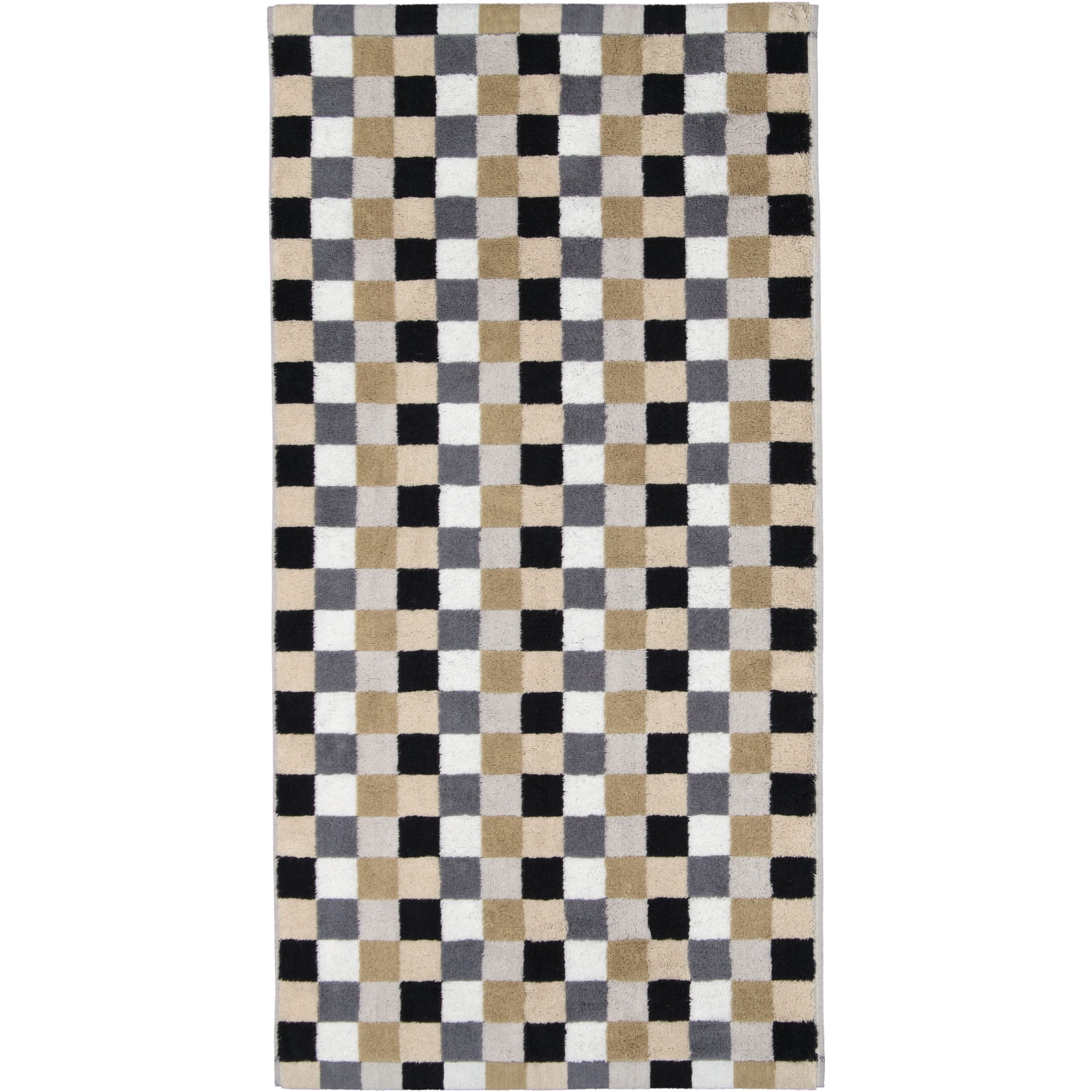 Cawö - Life Style Karo 7047 - Farbe: 37 - kiesel - Waschhandschuh 16x22 cm