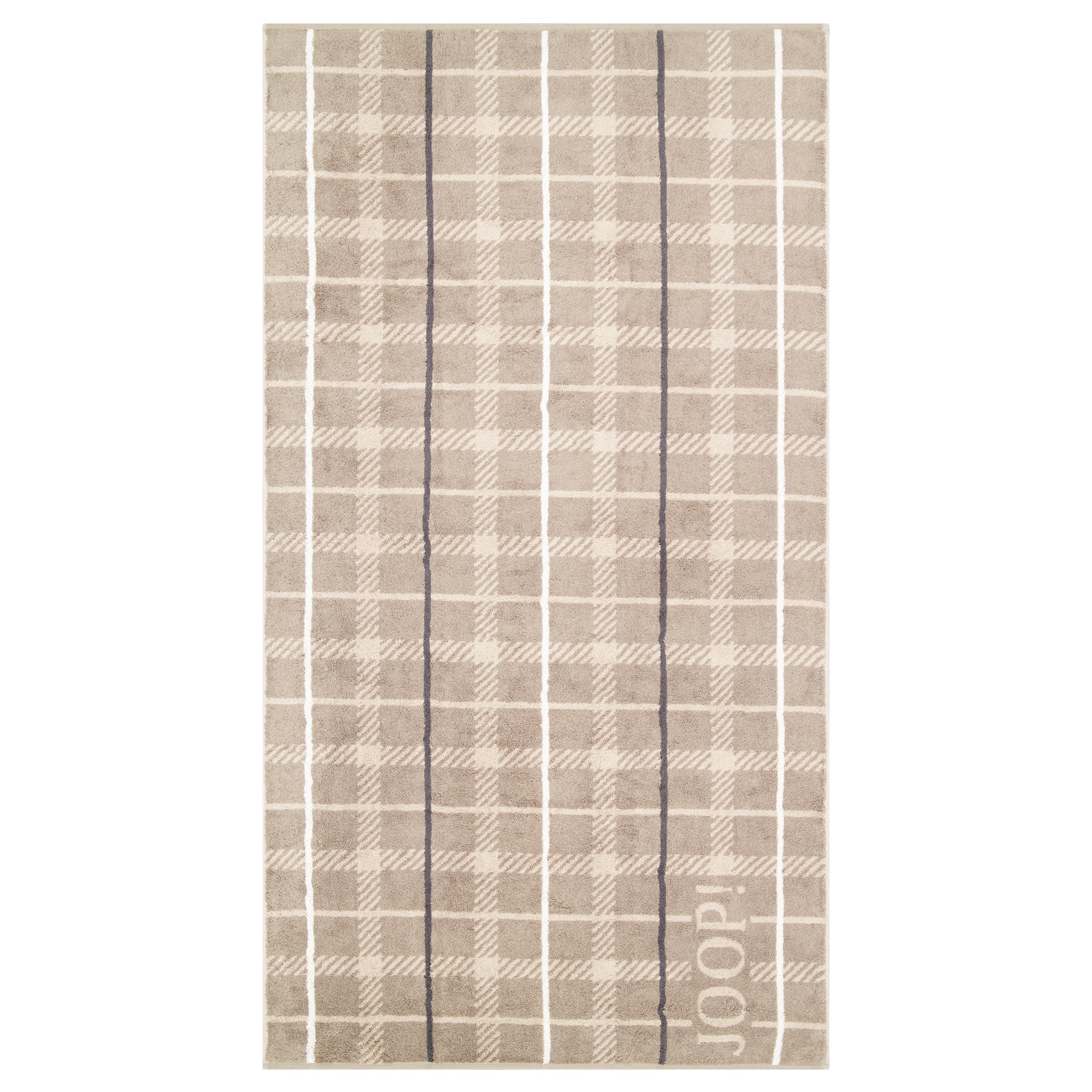 JOOP! Handtücher Contour Checked 1715 Taupe - 73 - Duschtuch 80x150 cm