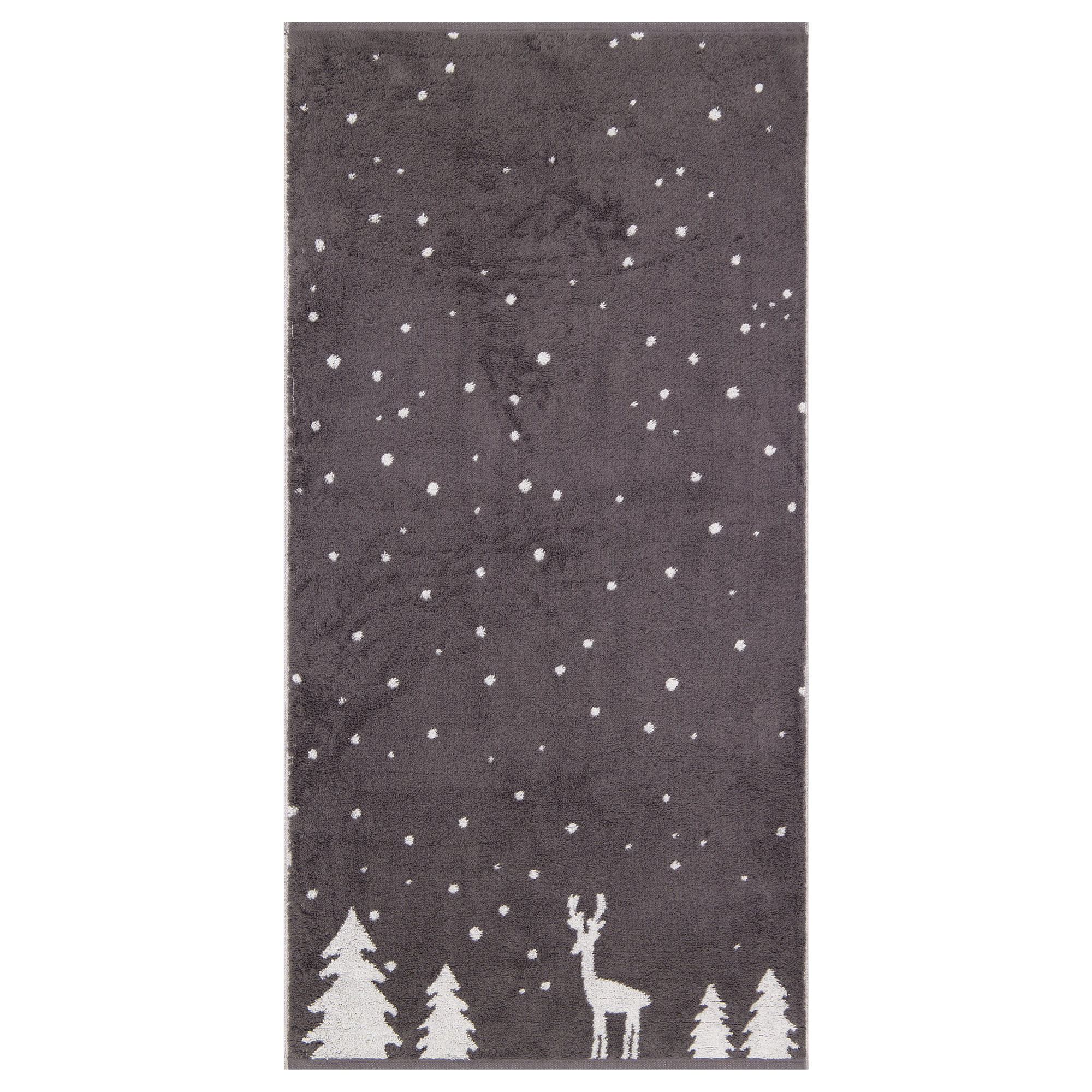 Cawö Handtücher WINTER EDITION Rudi im Schnee 6271 basalt/platin - 77