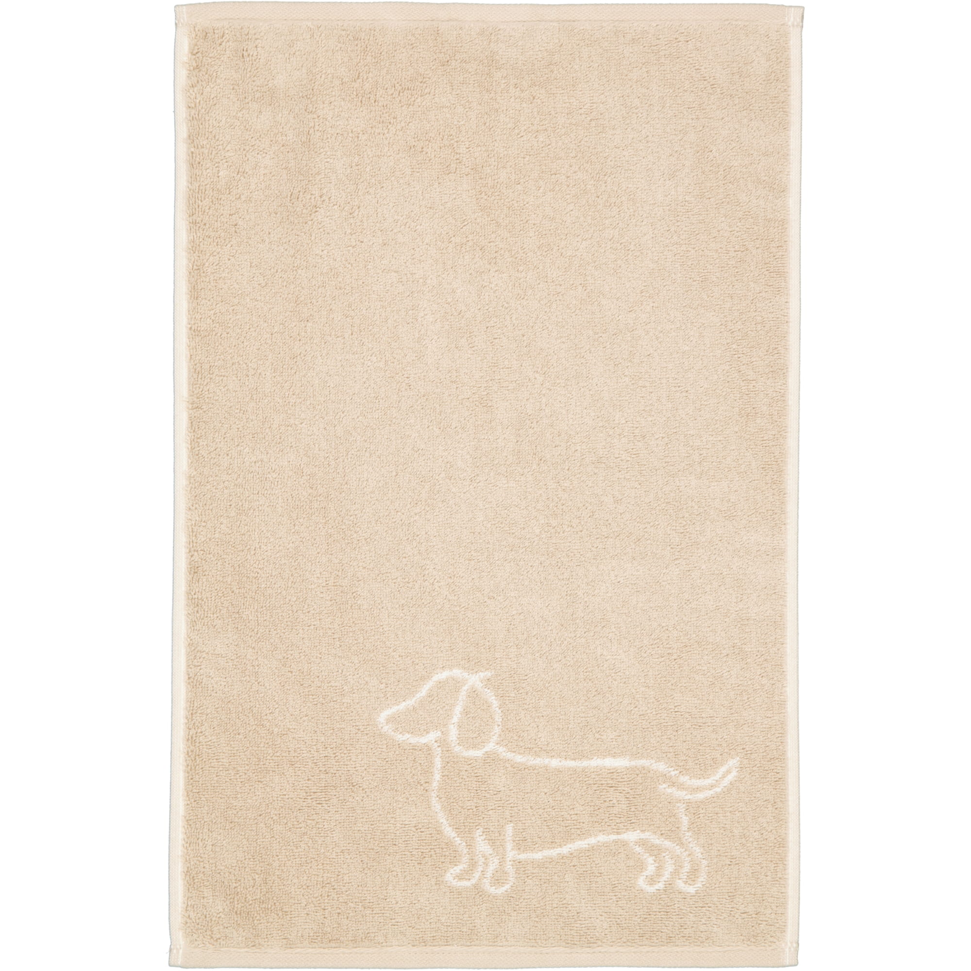Cawö Handtücher WE LOVE DOGS Companion 6248 Natur-Beige - 33 - Gästetuch 30x50 cm