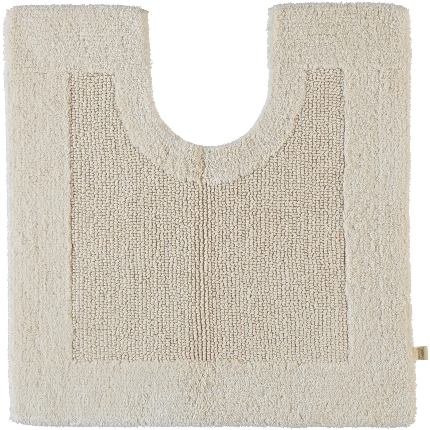 Rhomtuft - Badteppiche Prestige - Farbe: natur-jasmin - 20 - Toilettenvorlage mit Ausschnitt 60x60 cm