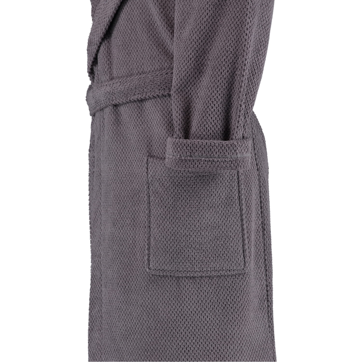 Rhomtuft RHOMTUFT Bademäntel unisex Kapuze Baronesse zinn - 02