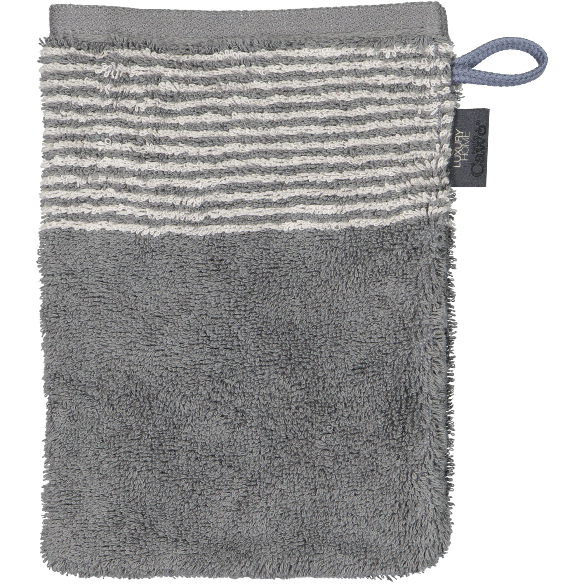 Cawö - Luxury Home Two-Tone 590 - Farbe: schiefer - 77 - Waschhandschuh 16x22 cm