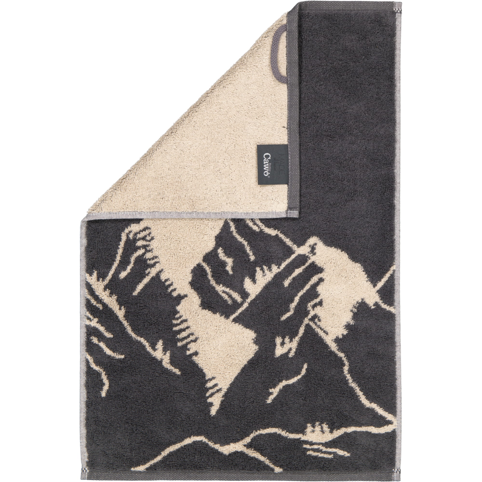 Cawö Handtücher Alpenchic Edition Berge 6269 granit - 73 - Gästetuch 30x50 cm