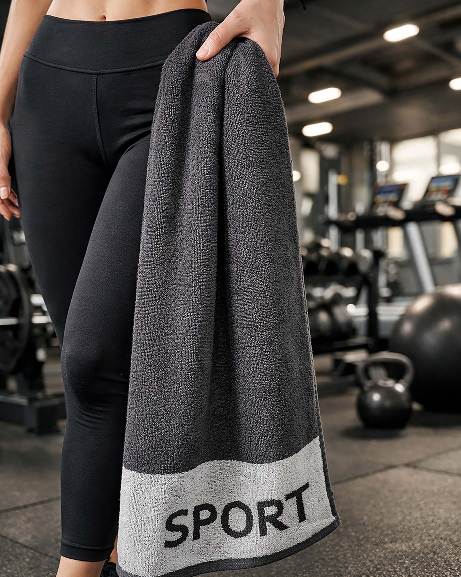 Cawö Fitness-Handtücher SPORT 6290 metal - 77 - 50x130 cm