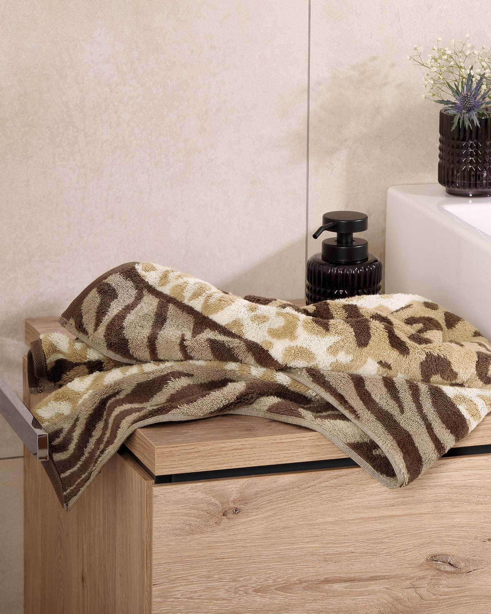 Cawö Handtücher Noblesse Animal 1090 sand - 33 - Duschtuch 80x150 cm