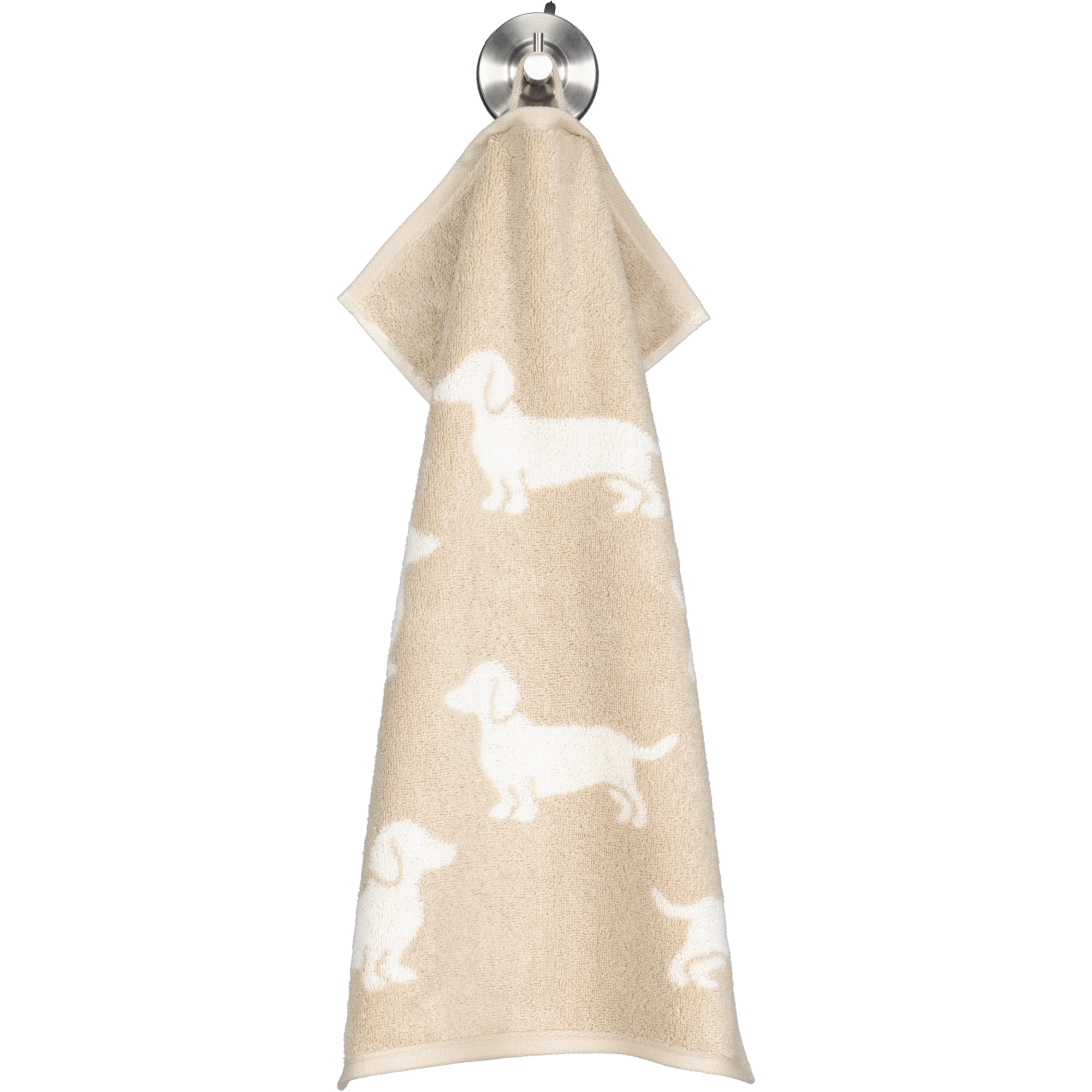 Cawö Handtücher WE LOVE DOGS 6246 Natur-Beige - 33 - Gästetuch 30x50 cm