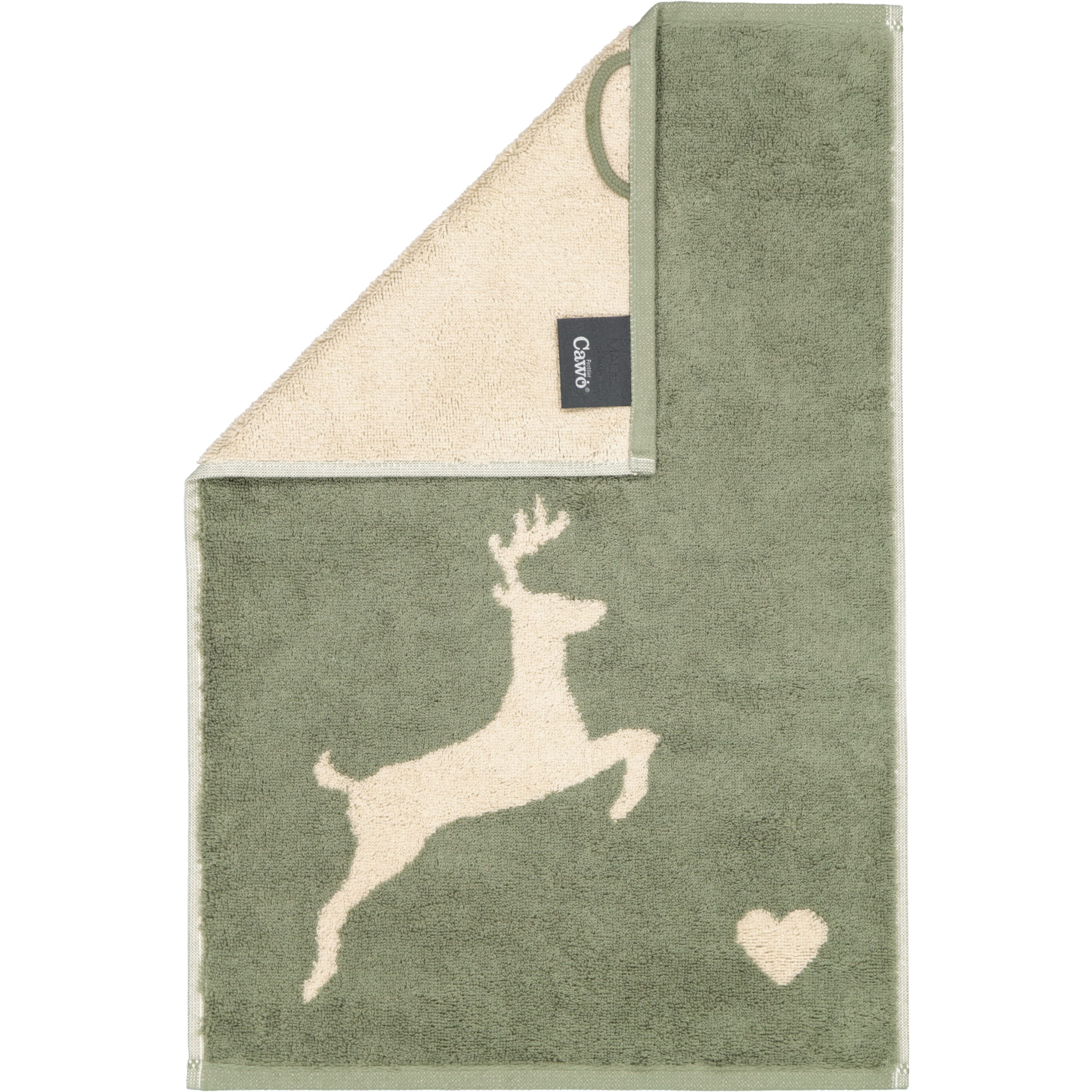 Cawö Handtücher Alpenchic Edition Hirsche 6228 zirbe - 43 - Gästetuch 30x50 cm