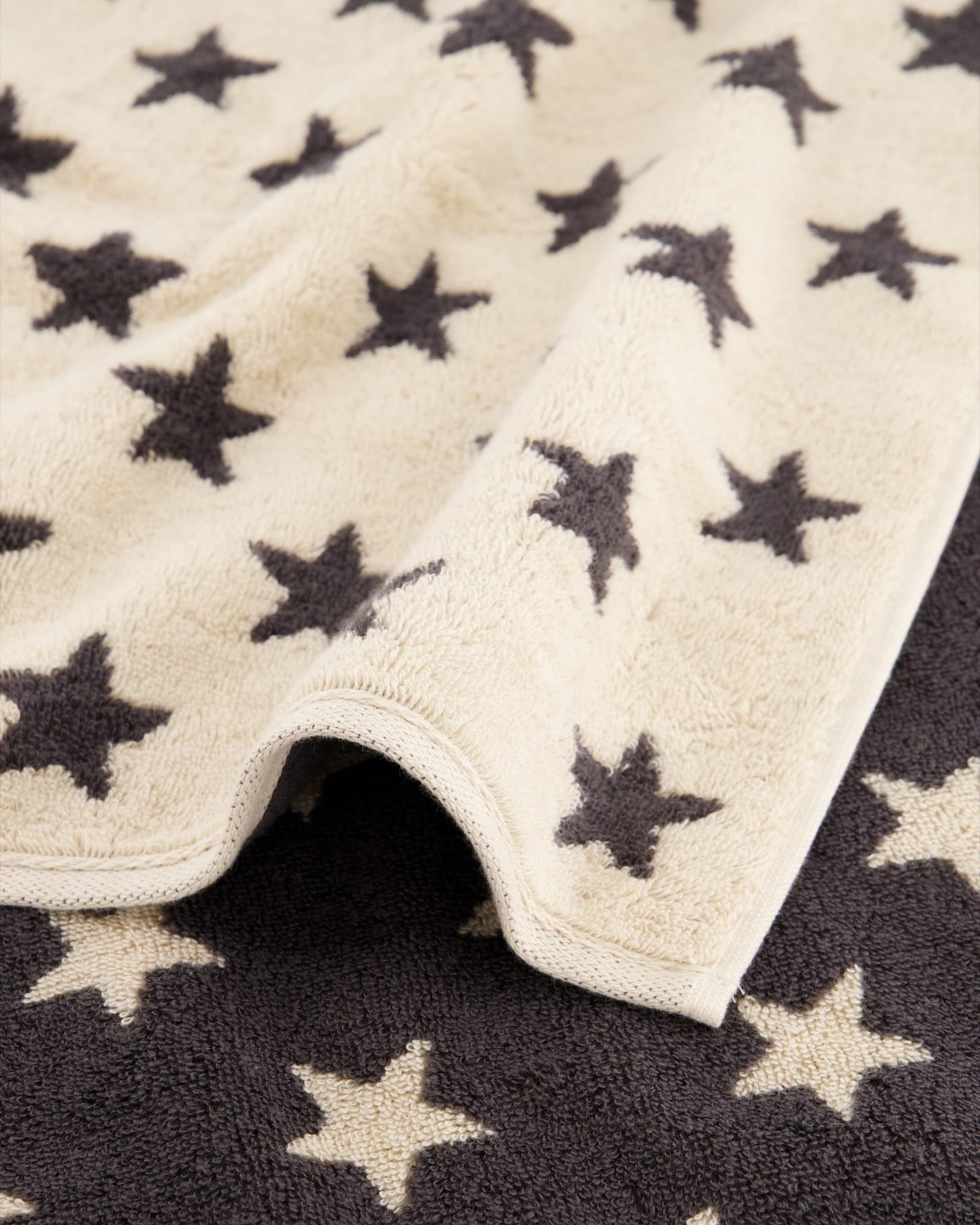 Cawö Handtücher NEW STARS Sterne klein 6261 beige/basalt - 37 - Gästetuch 30x50 cm