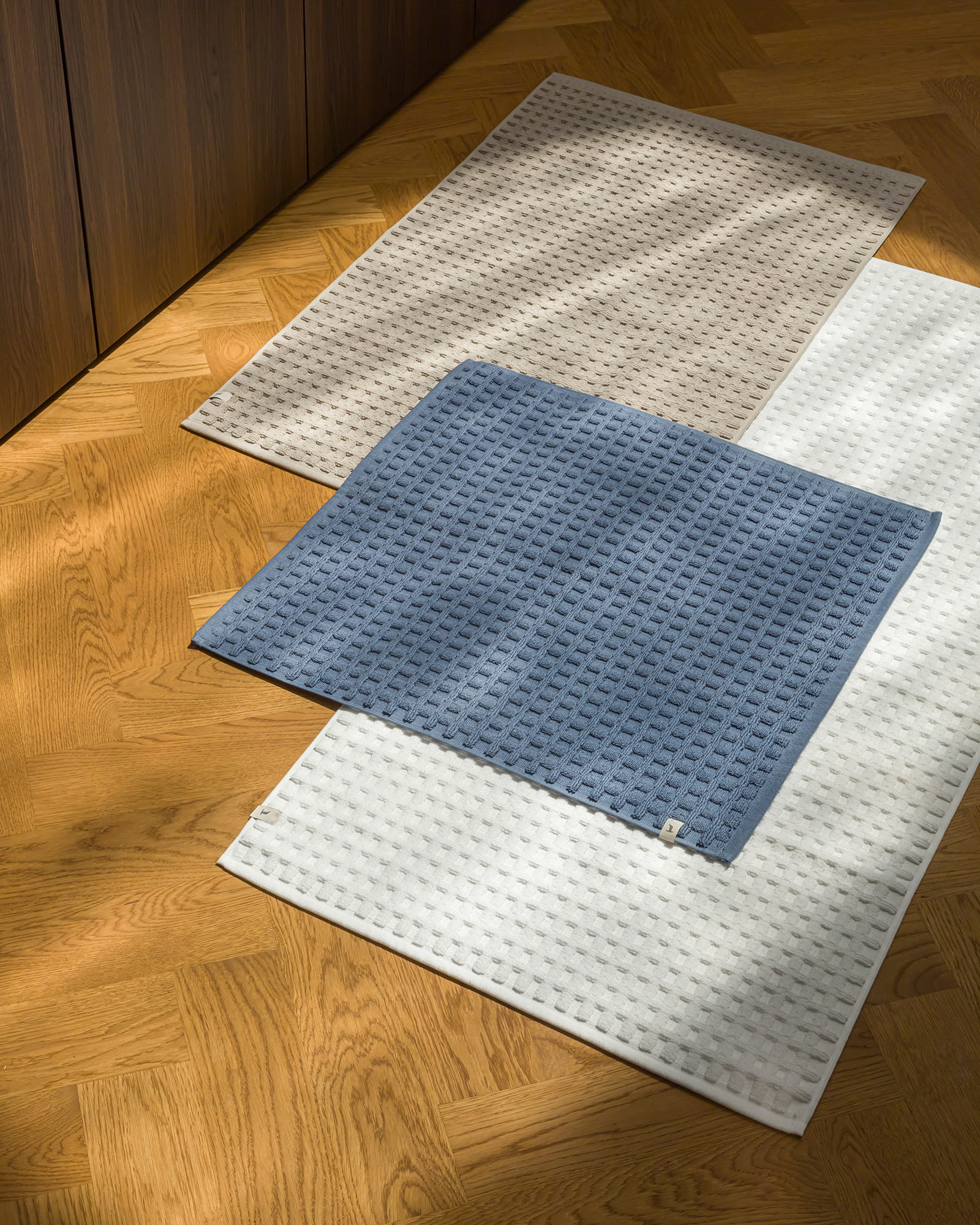 Möve Badematten Piquee steel blue - 847 - 60x100 cm