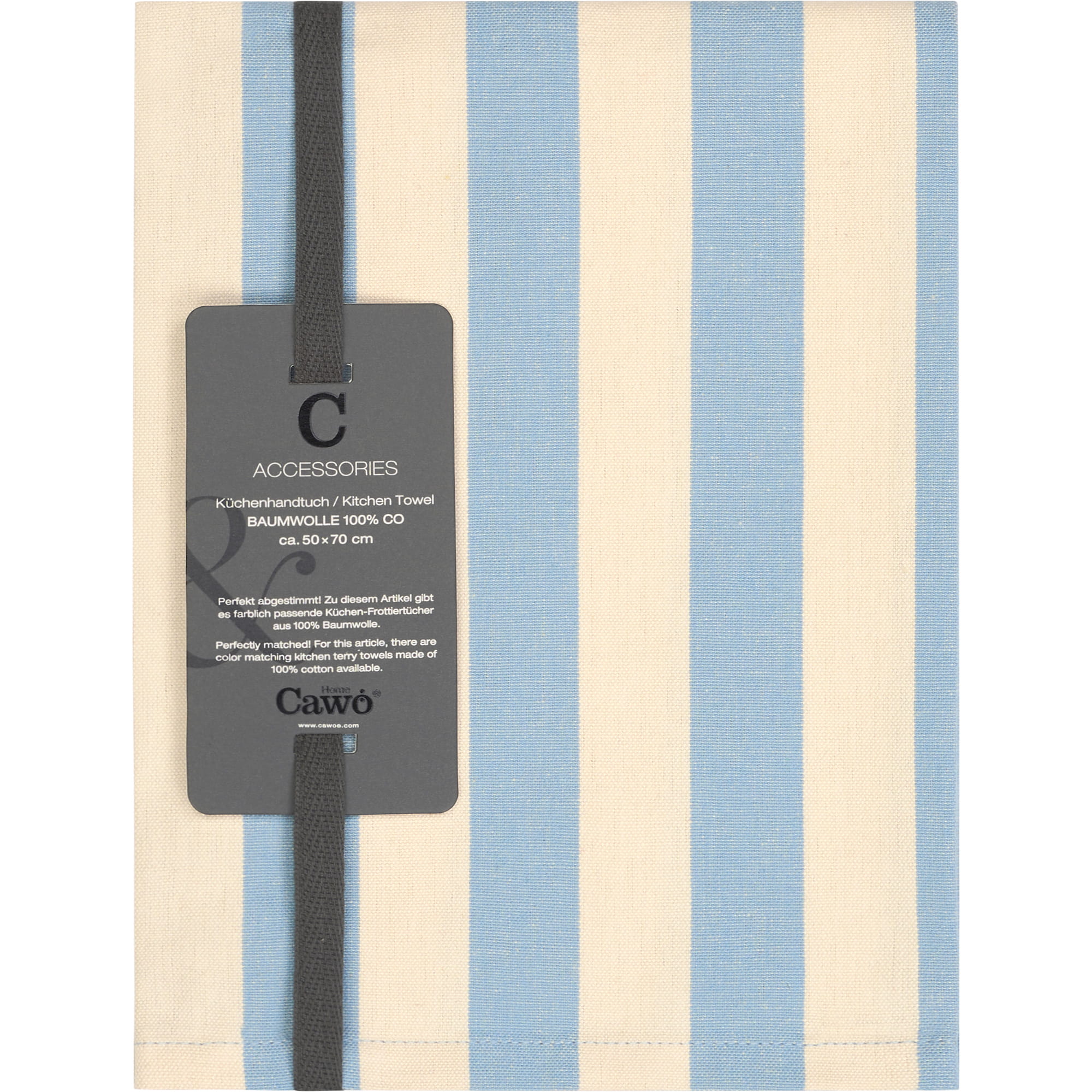Cawö Home Geschirrtücher Prints & Stripes Streifen 546 blau/natur - 13 - 50x70 cm
