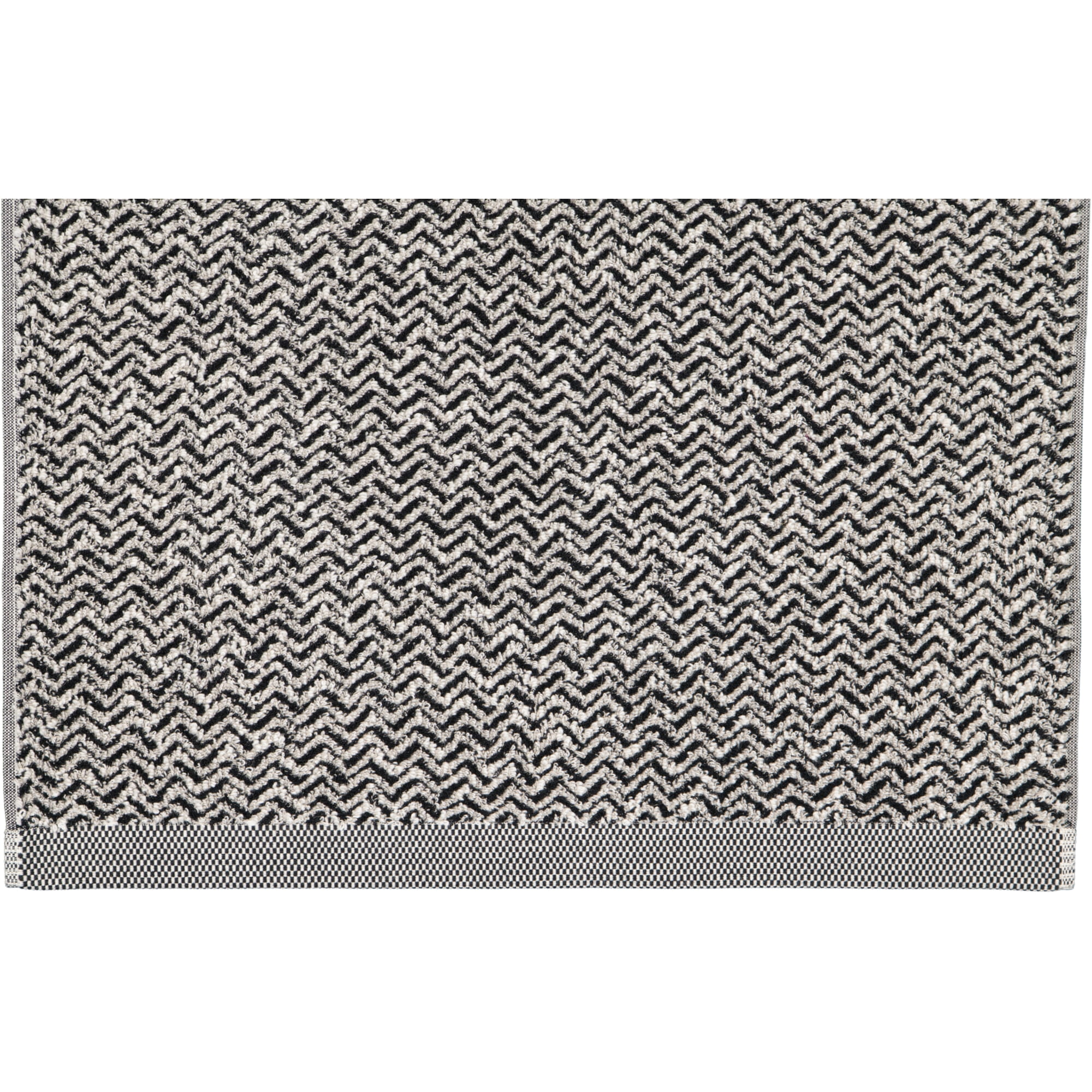 Möve - Brooklyn Fischgrat - Farbe:  nature/black - 081 (1-0567/8970) - Handtuch 50x100 cm