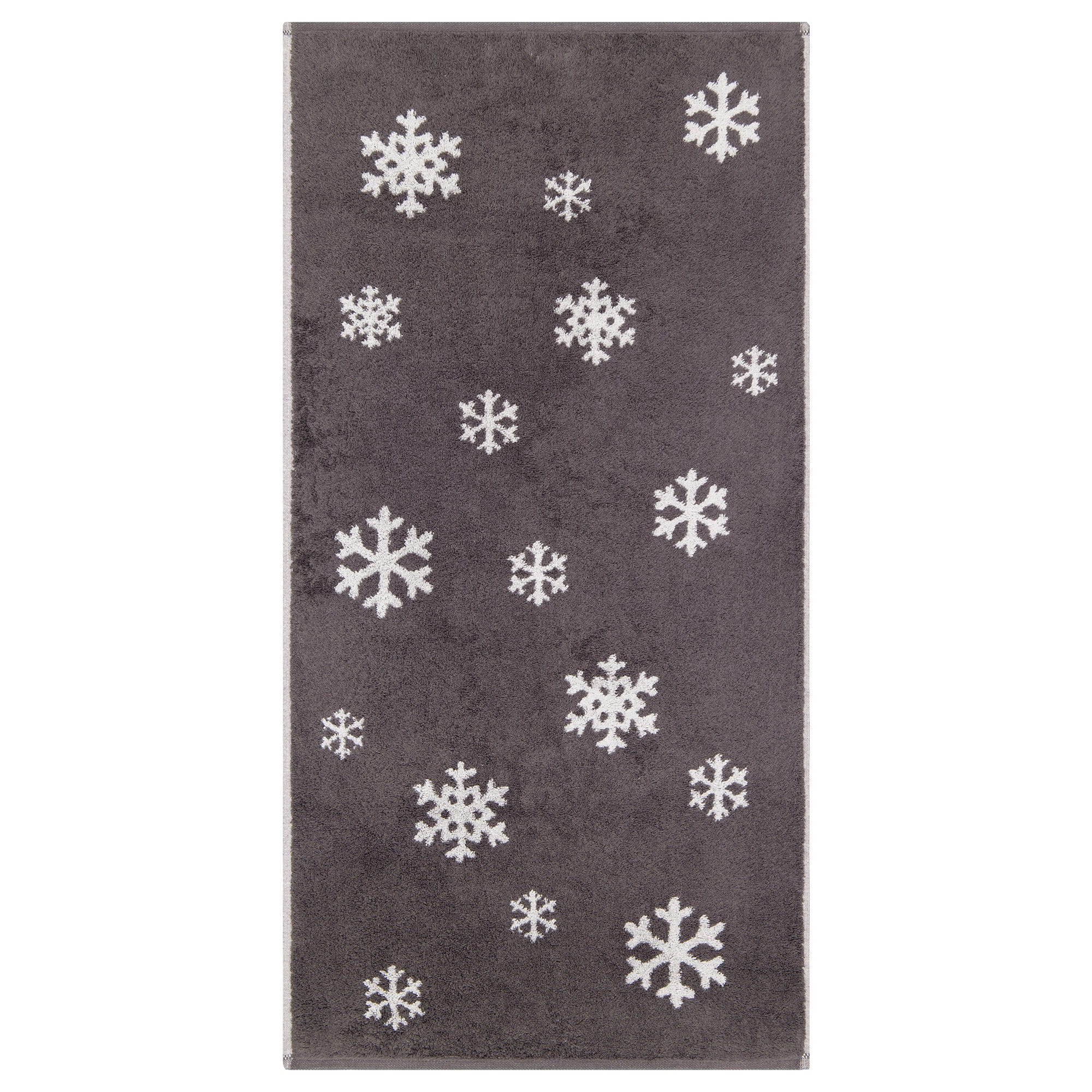 Cawö Handtücher WINTER EDITION Schneekristalle 6270 basalt/platin - 77 - Handtuch 50x100 cm