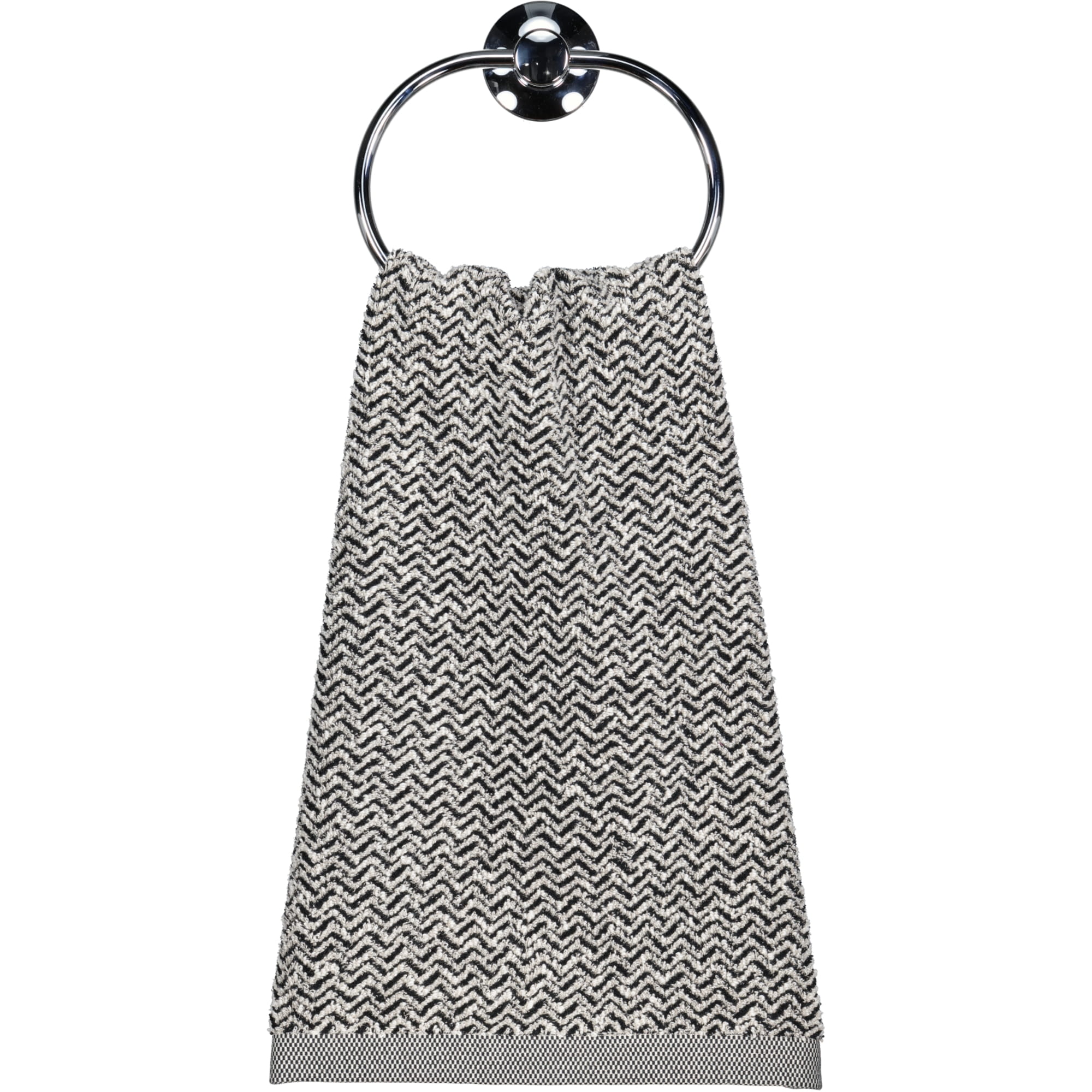 Möve - Brooklyn Fischgrat - Farbe:  nature/black - 081 (1-0567/8970) - Handtuch 50x100 cm