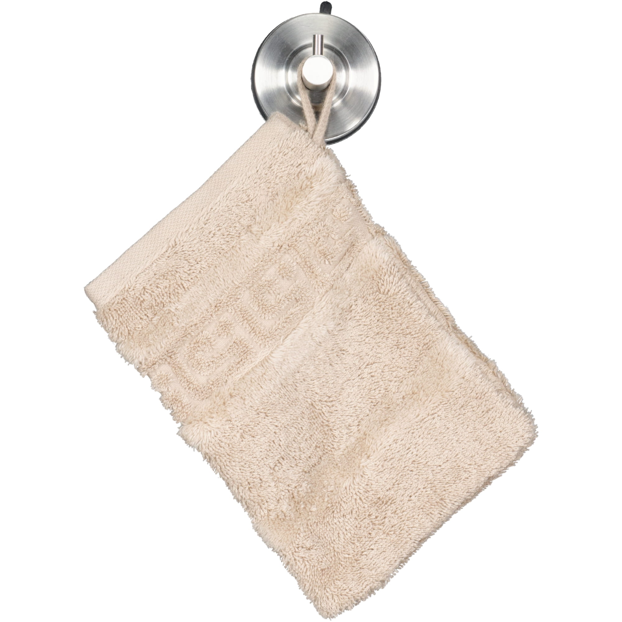 Cawö - Noblesse Uni 1001 - Farbe: 375 - sand - Waschhandschuh 16x22 cm